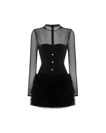 Black Shimmer Corset Dress