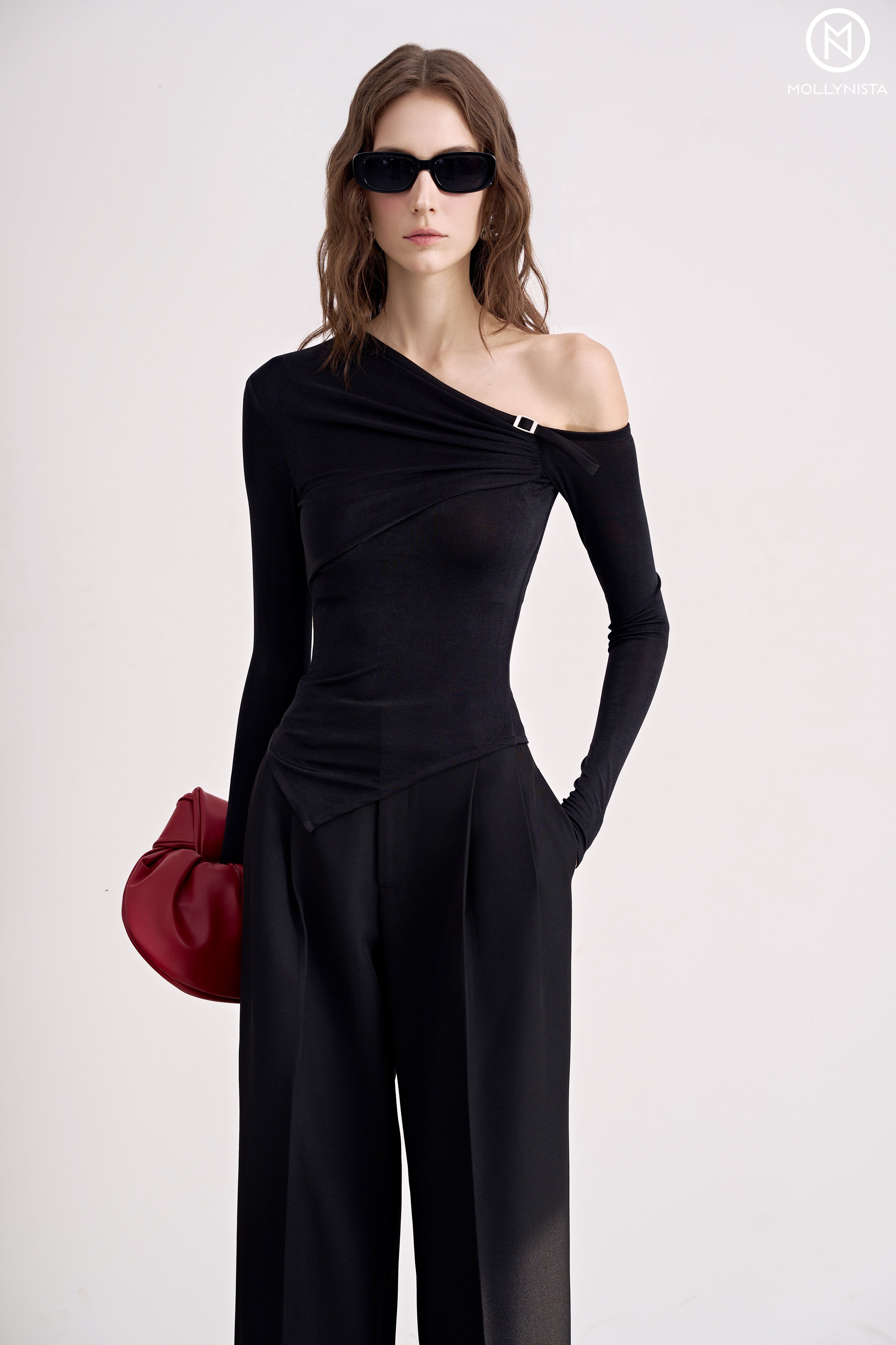 Long Sleeve Off-Shoulder Top