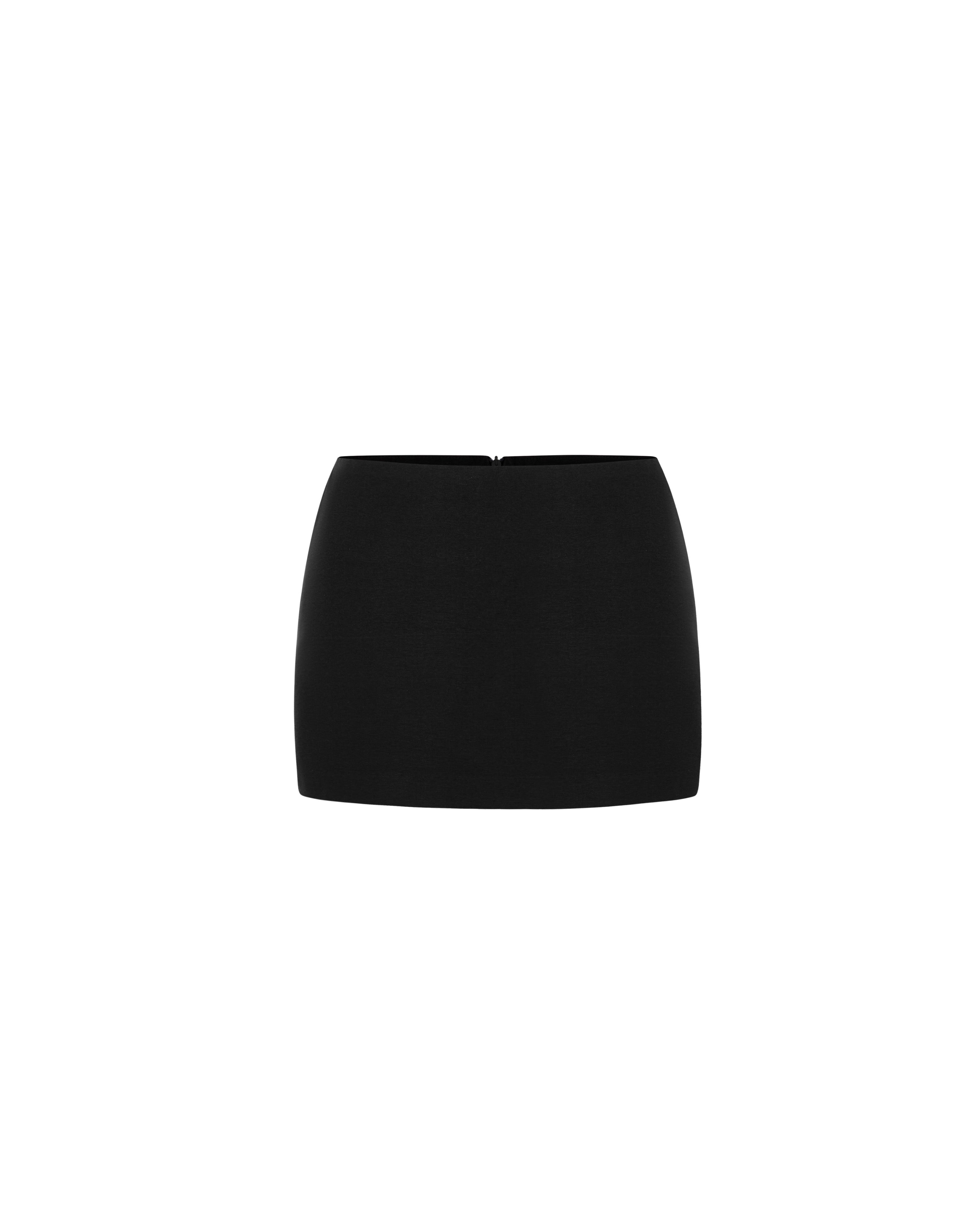 Black Low-Waist Skort