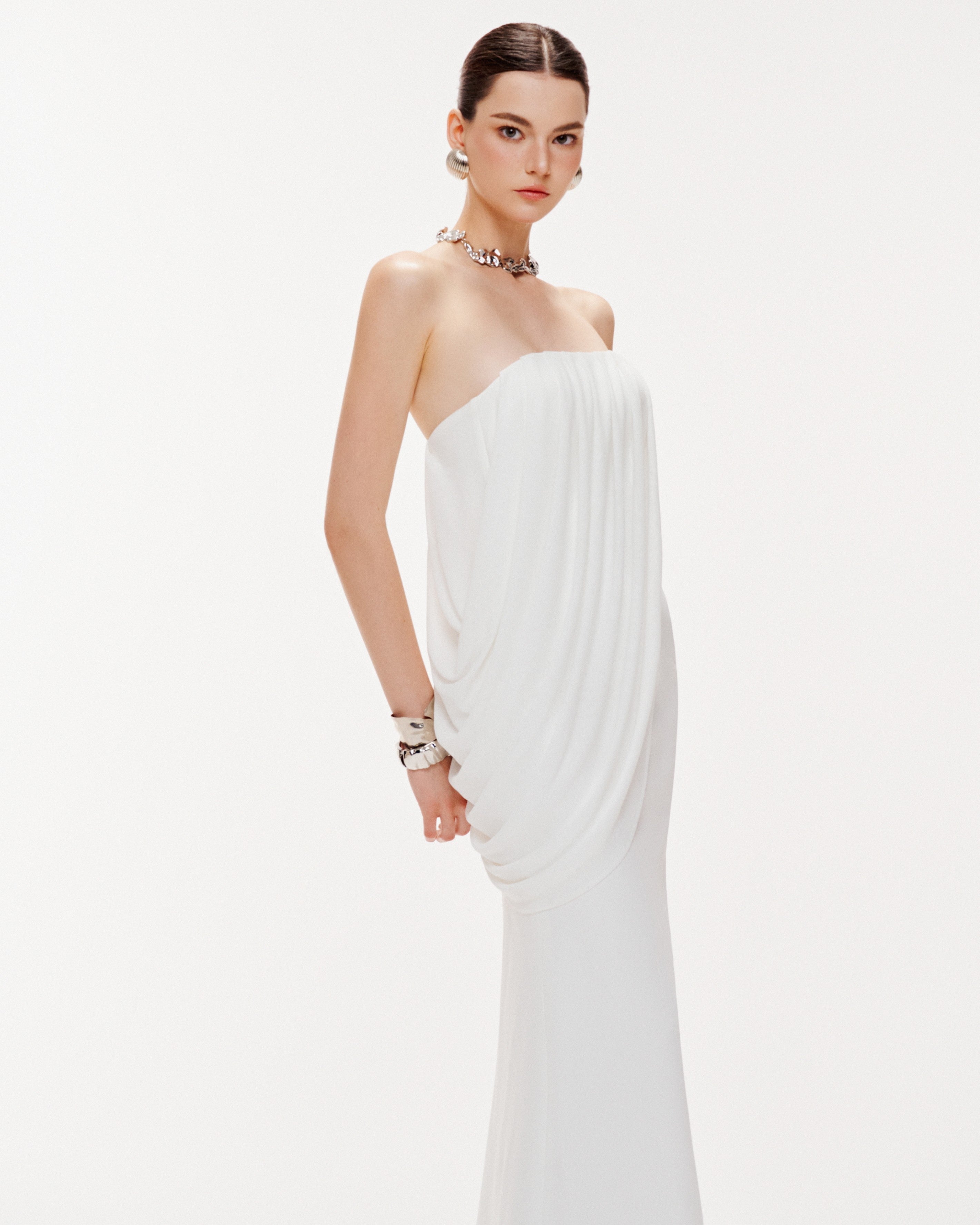 Asymmetric Drape Dress