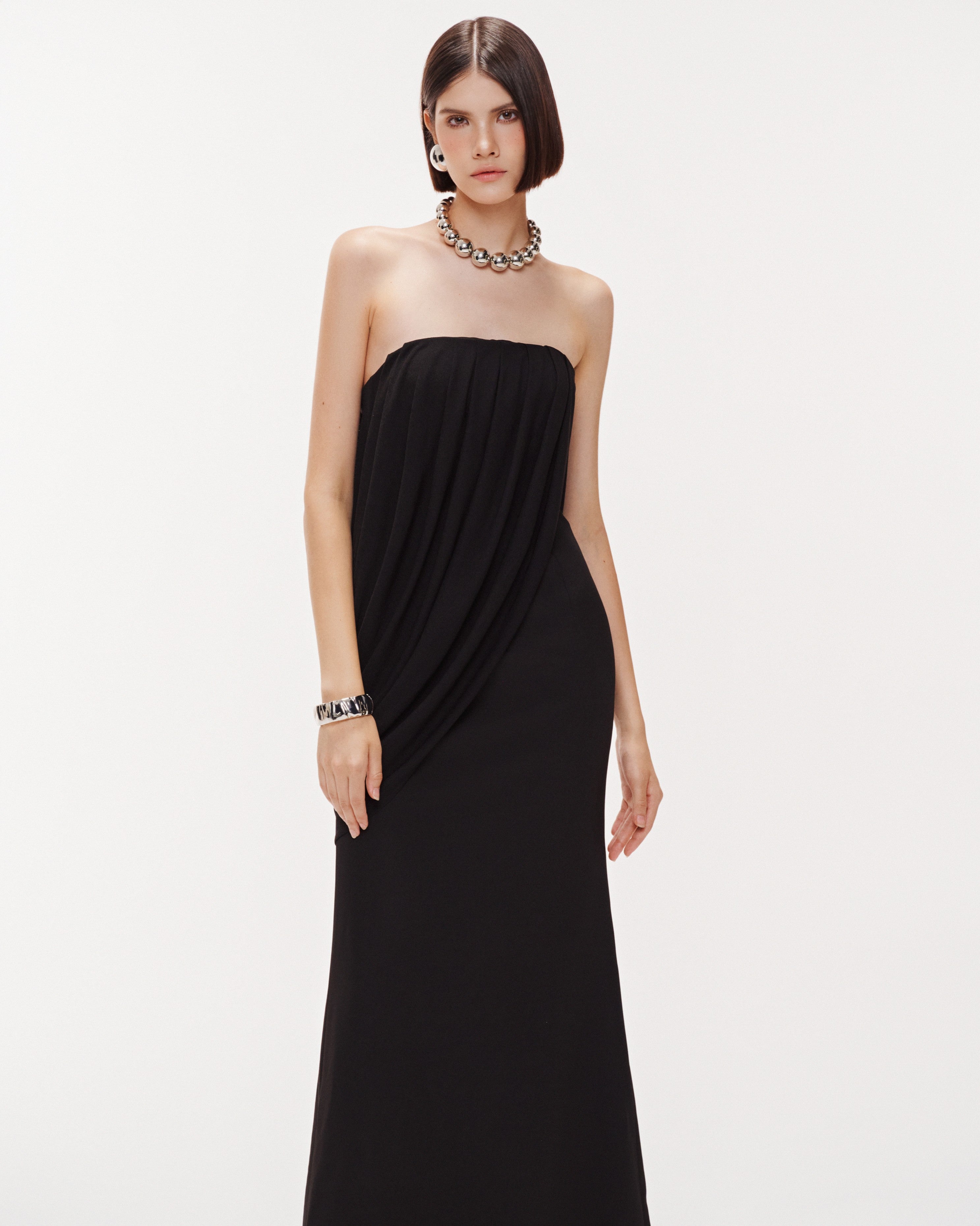 Asymmetric Drape Dress