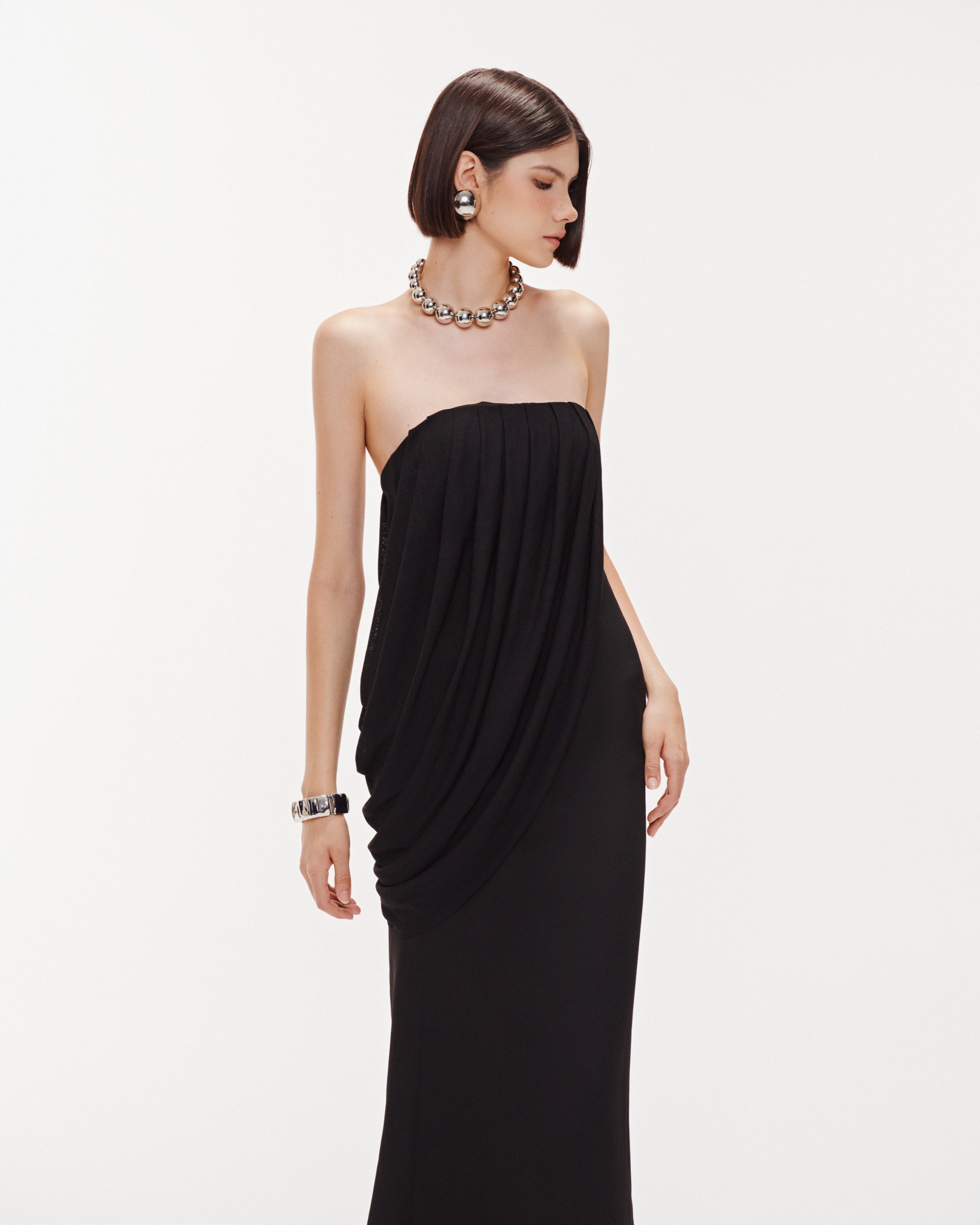 Asymmetric Drape Dress