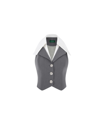 Grey Sleeveless Gilet