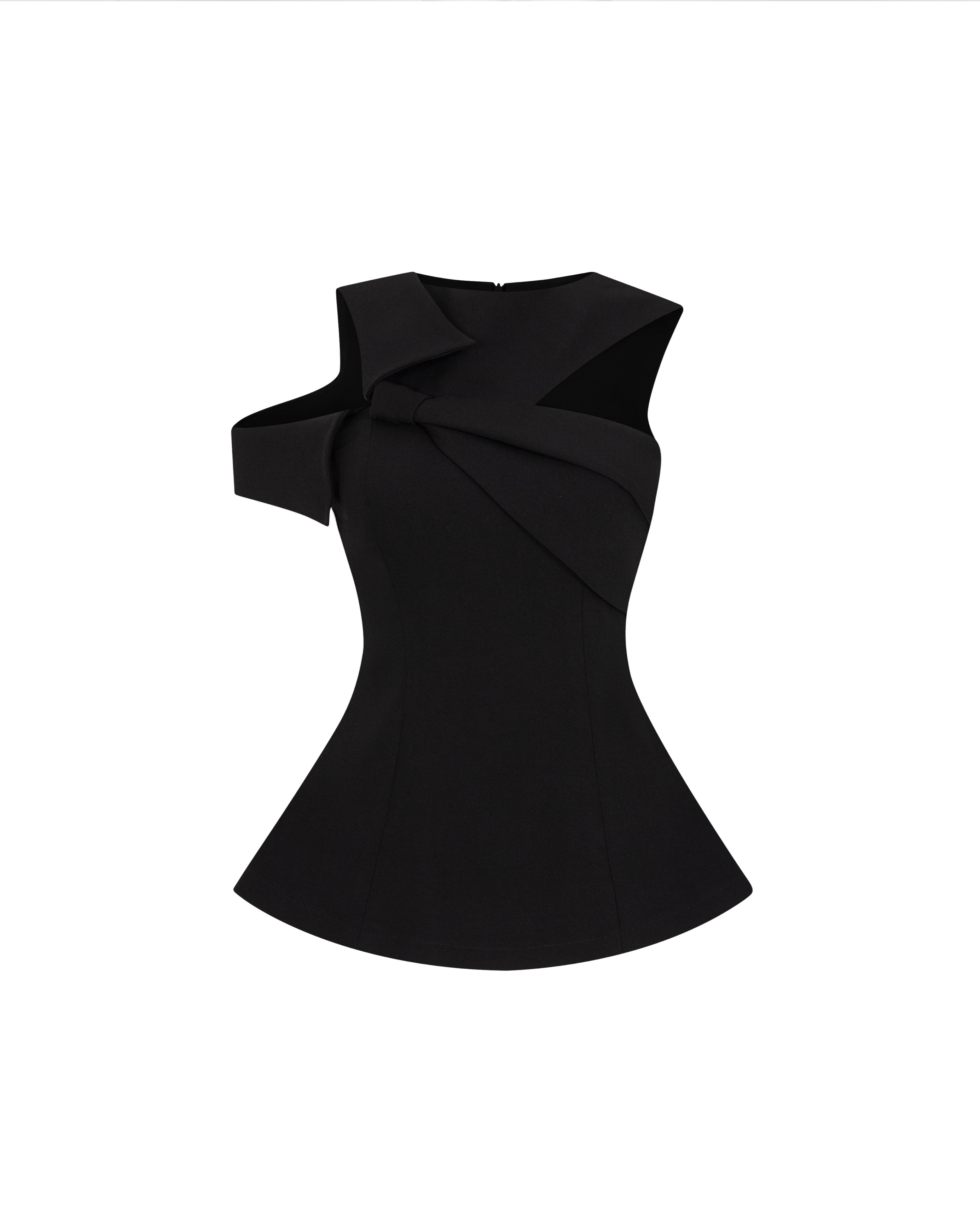 One-Shoulder Tie Peplum