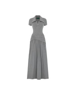 Load image into Gallery viewer, Ruched Hip Polo Midi Dress
