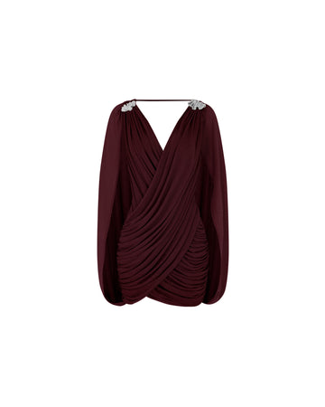 Draped Cape Dress