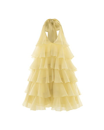 Tiered Chiffon Shift Dress