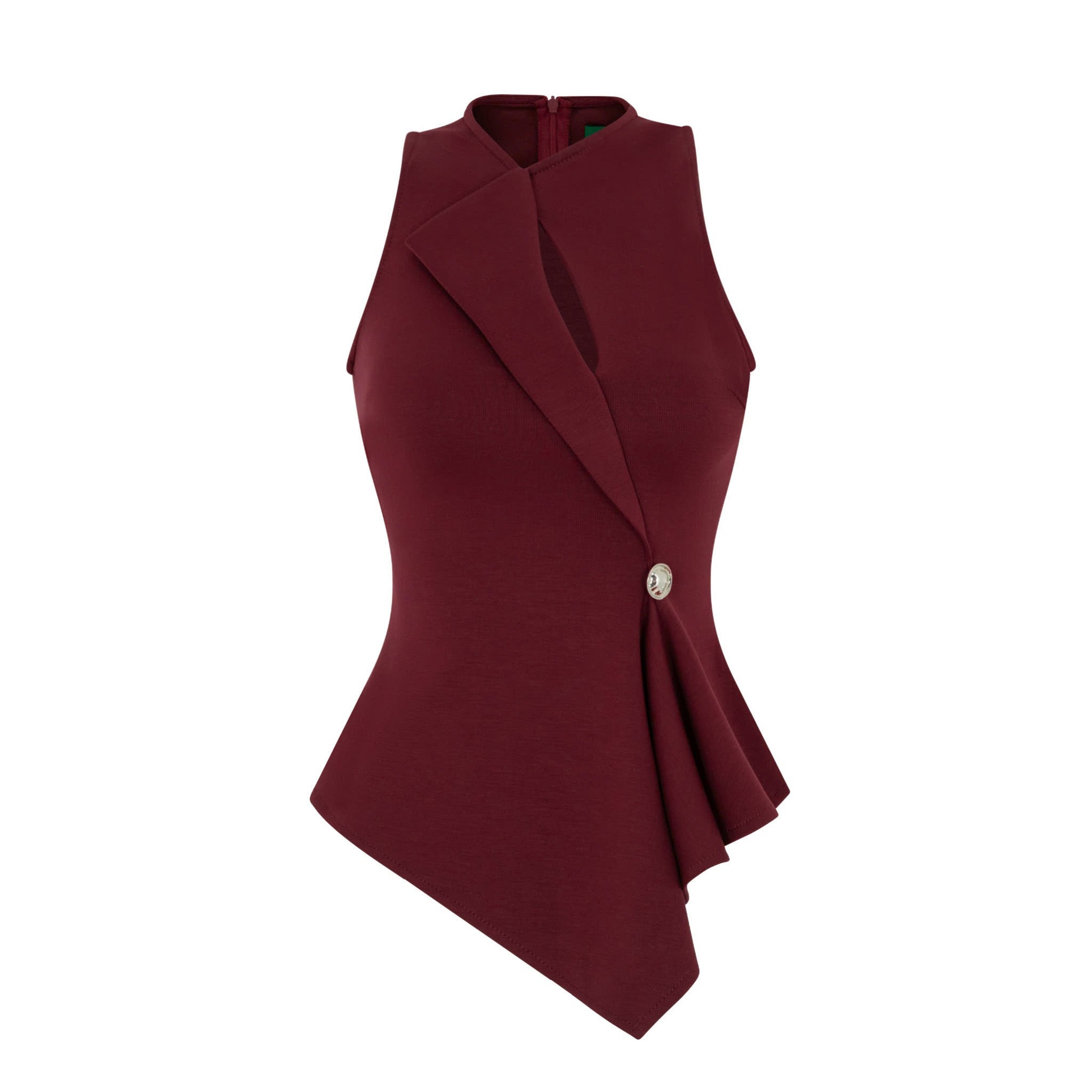 Asymmetric Cross-Neck Top