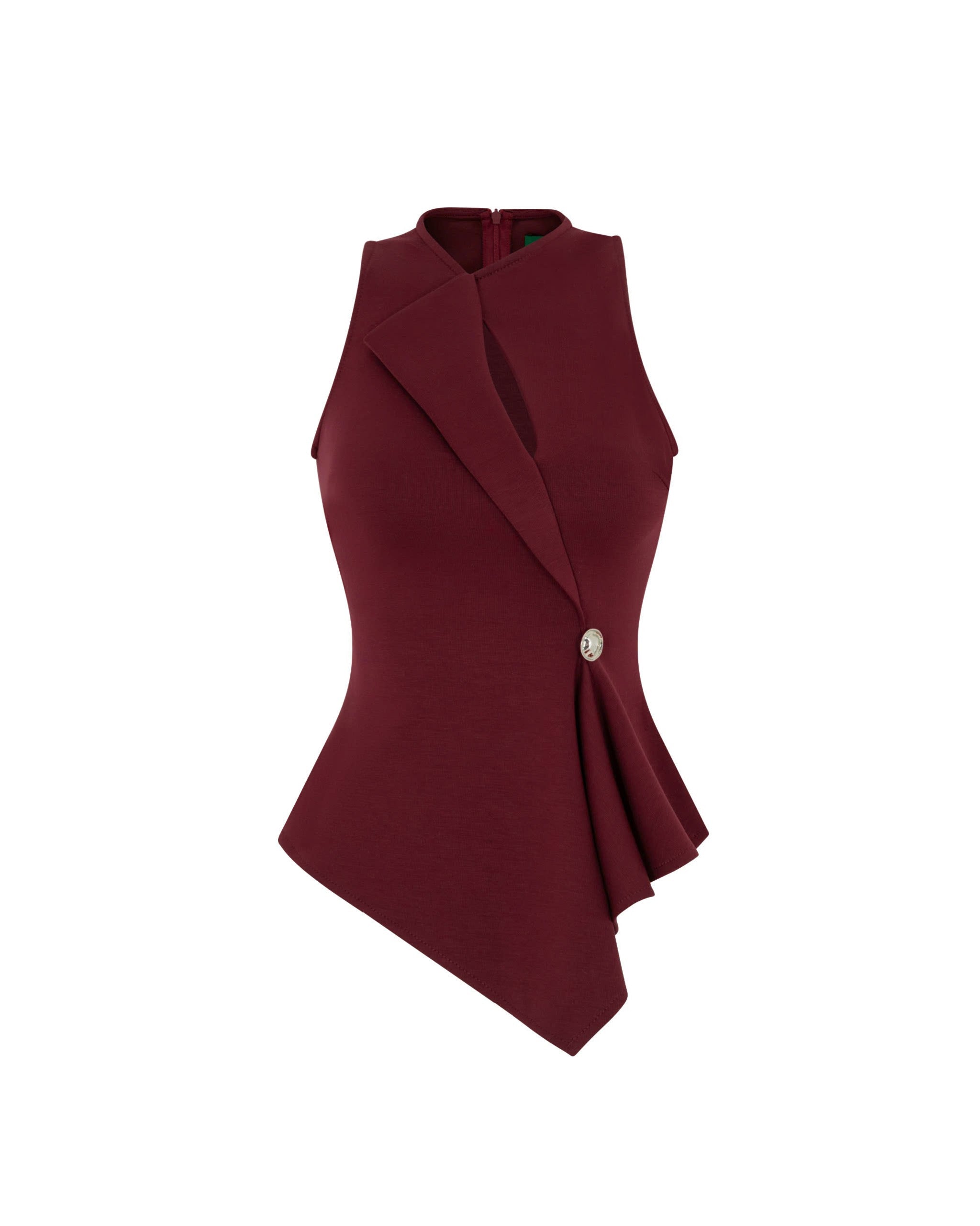 Asymmetric Cross-Neck Top