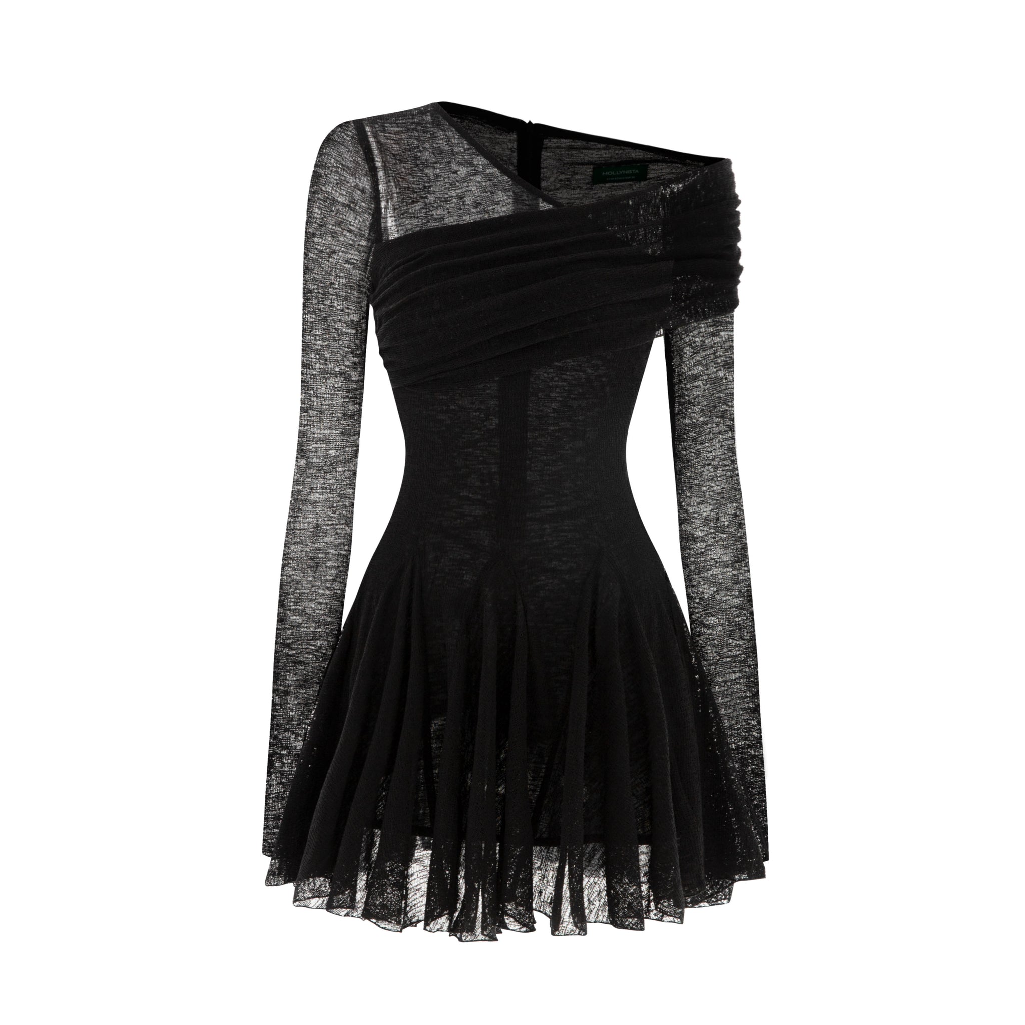 Panel Stretch Mesh Dress