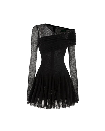 Panel Stretch Mesh Dress
