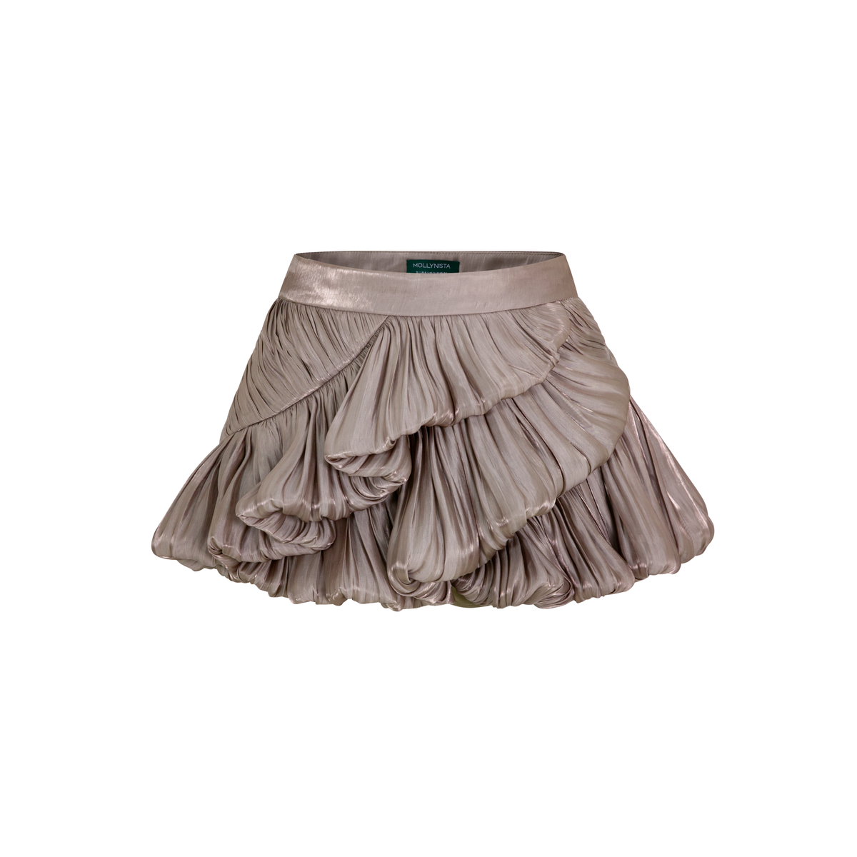 Glitter Tulle 3-Tier Flared Skirt