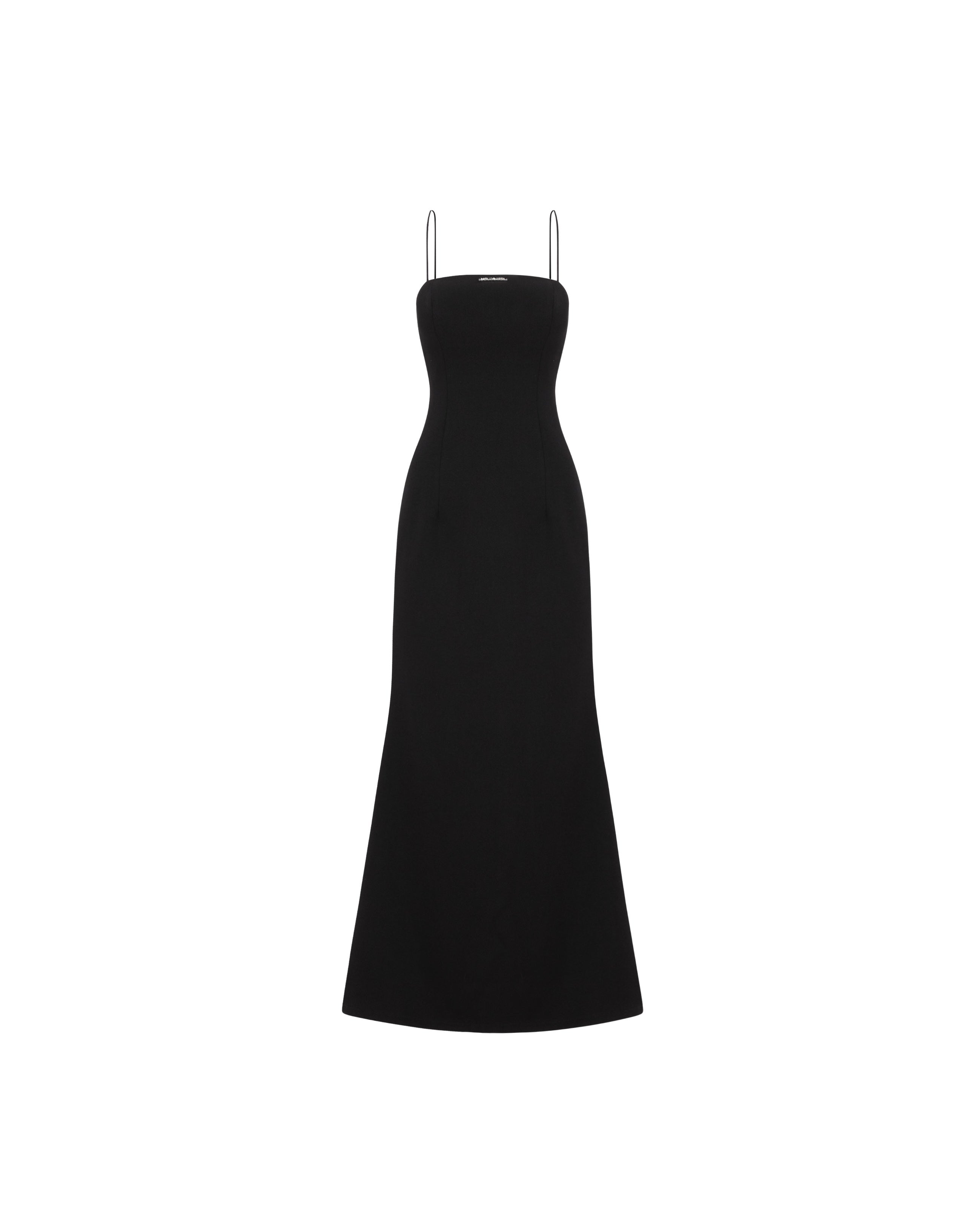 black midi mermaid dress Soft-Drape Mermaid Dress in Black - XXS