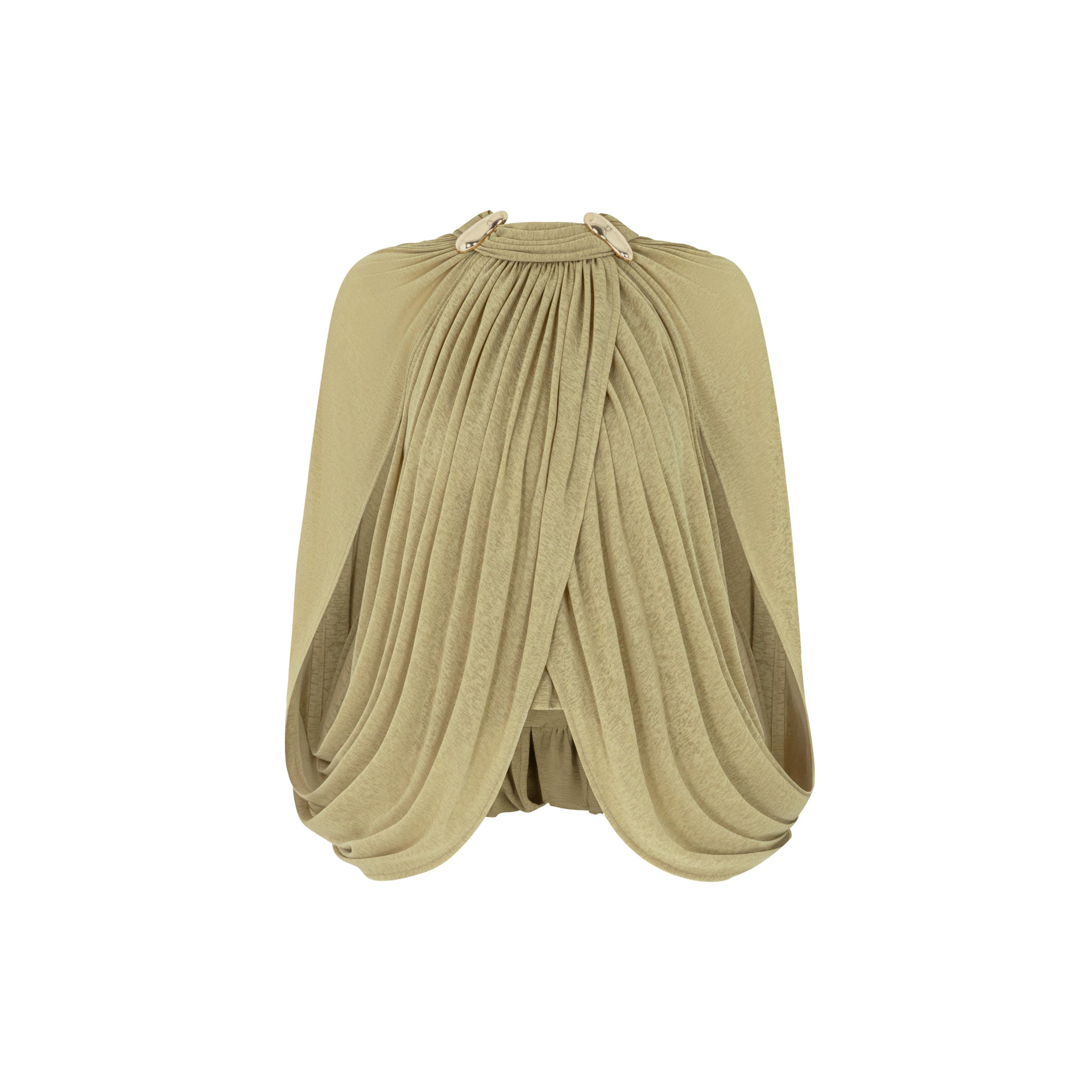 Ruched Cape Knit Top