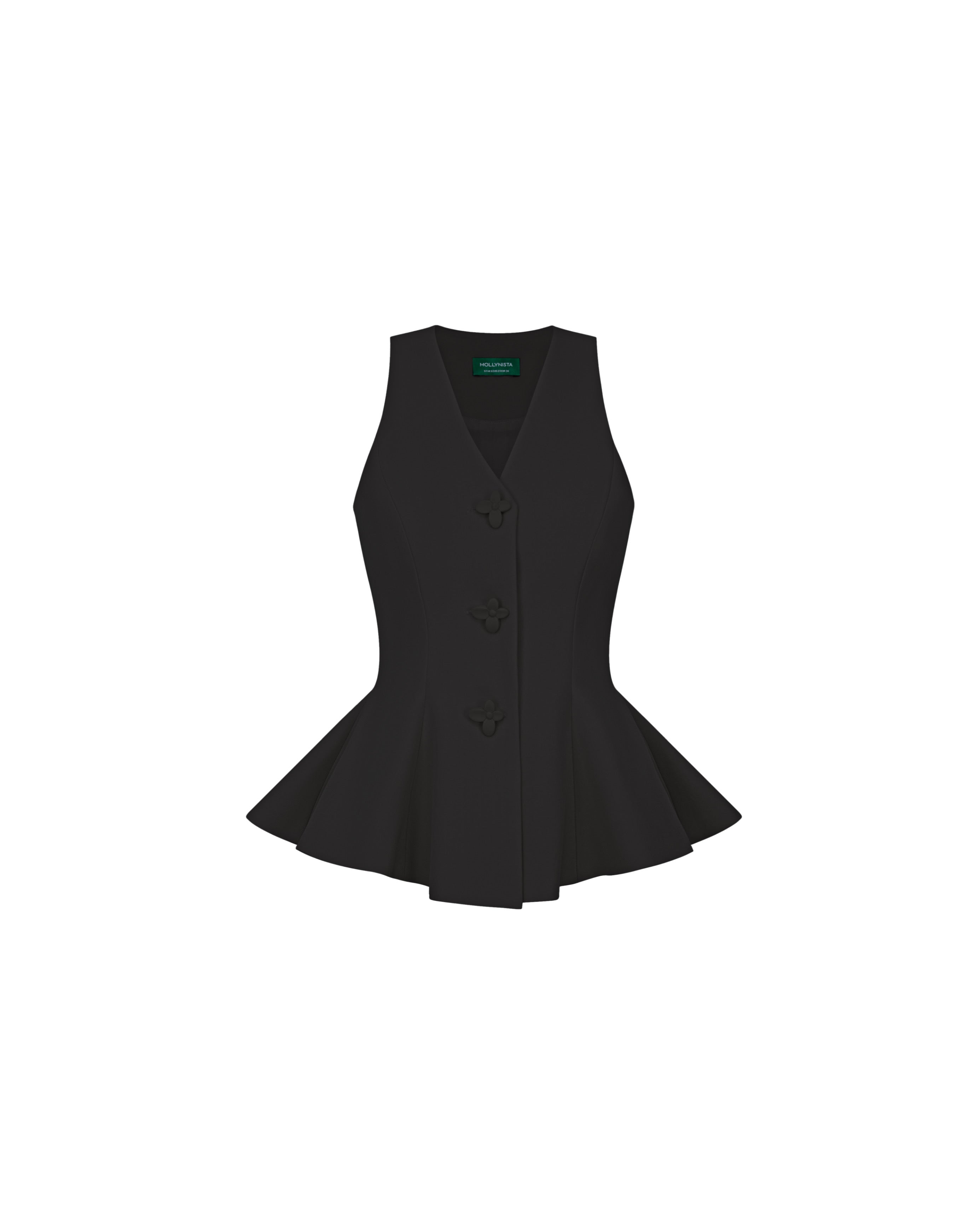 Bloom Button Peplum Top
