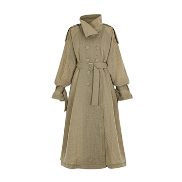 (PRE-ORDER) Nylon High-Neck Trench Coat
