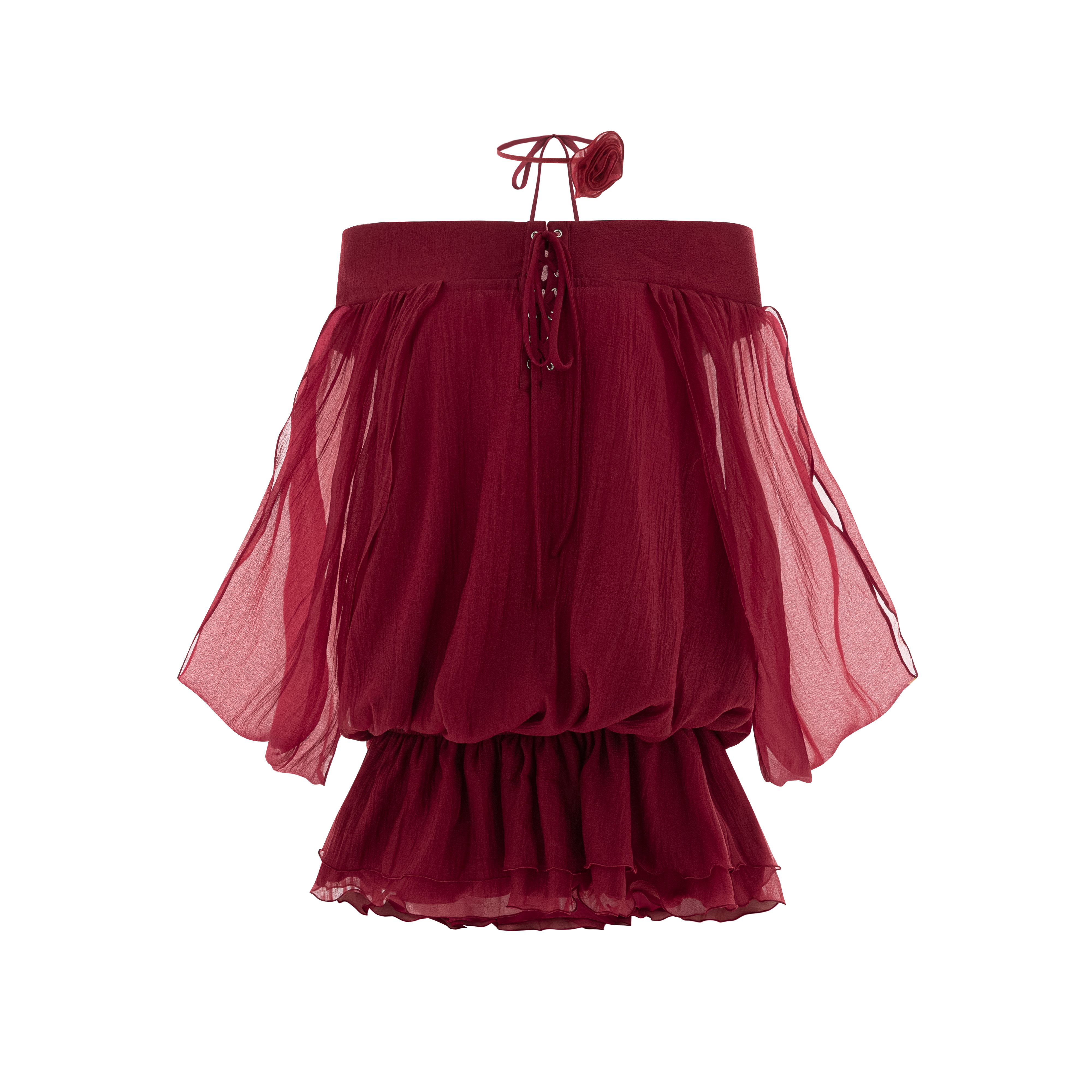 Off-Shoulder Dropped Waist Dress