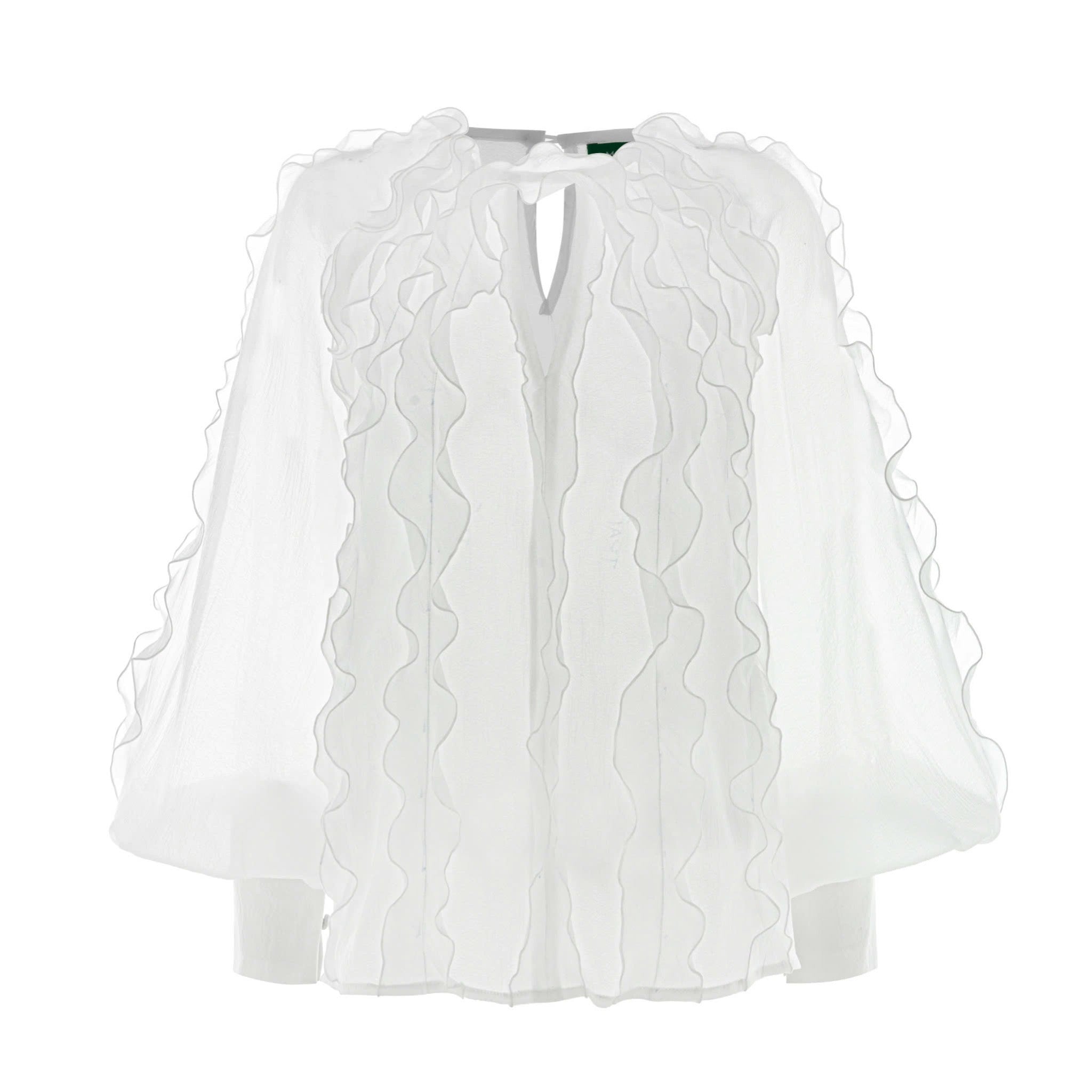 3D Pleated Silk Blouse