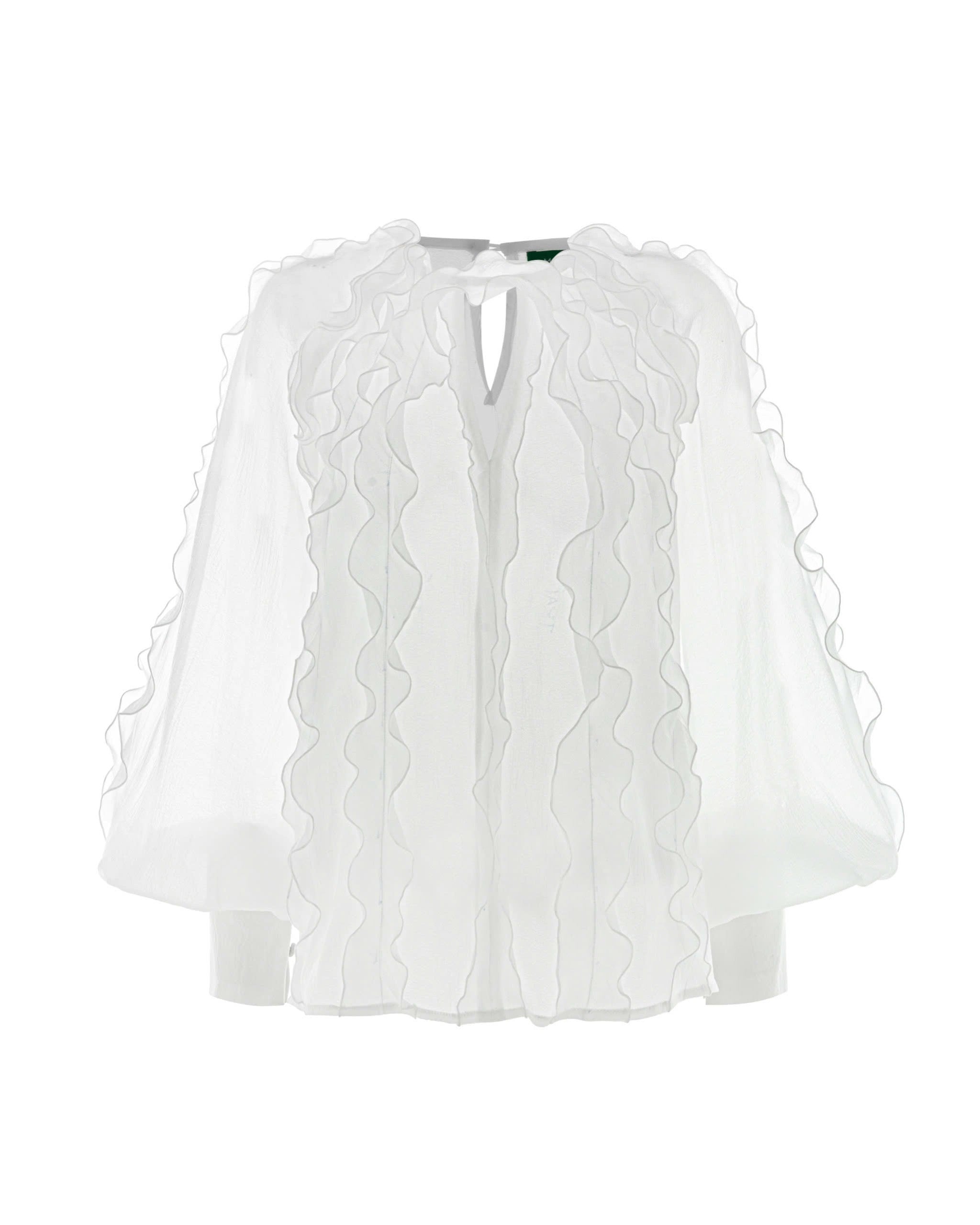 3D Pleated Silk Blouse