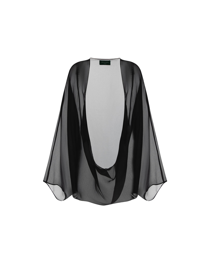 High-End Silk Blend Cape