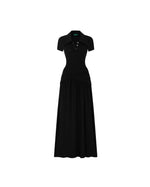 Load image into Gallery viewer, Ruched Hip Polo Midi Dress
