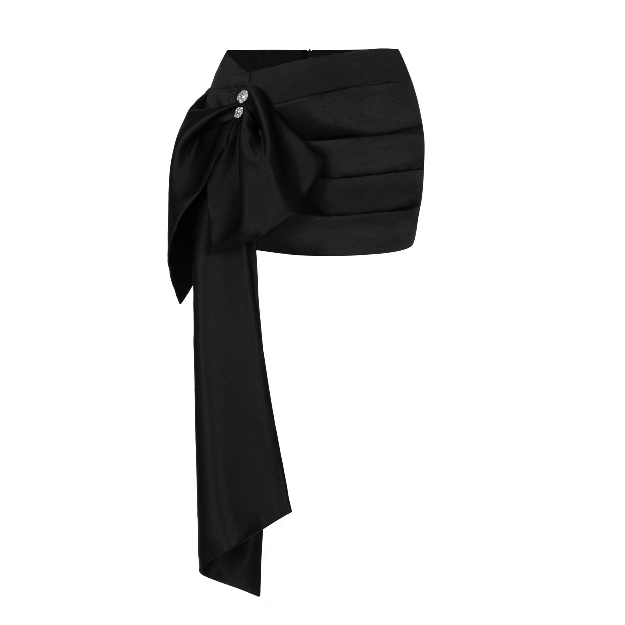 Long Bow Hem Mini Skirt