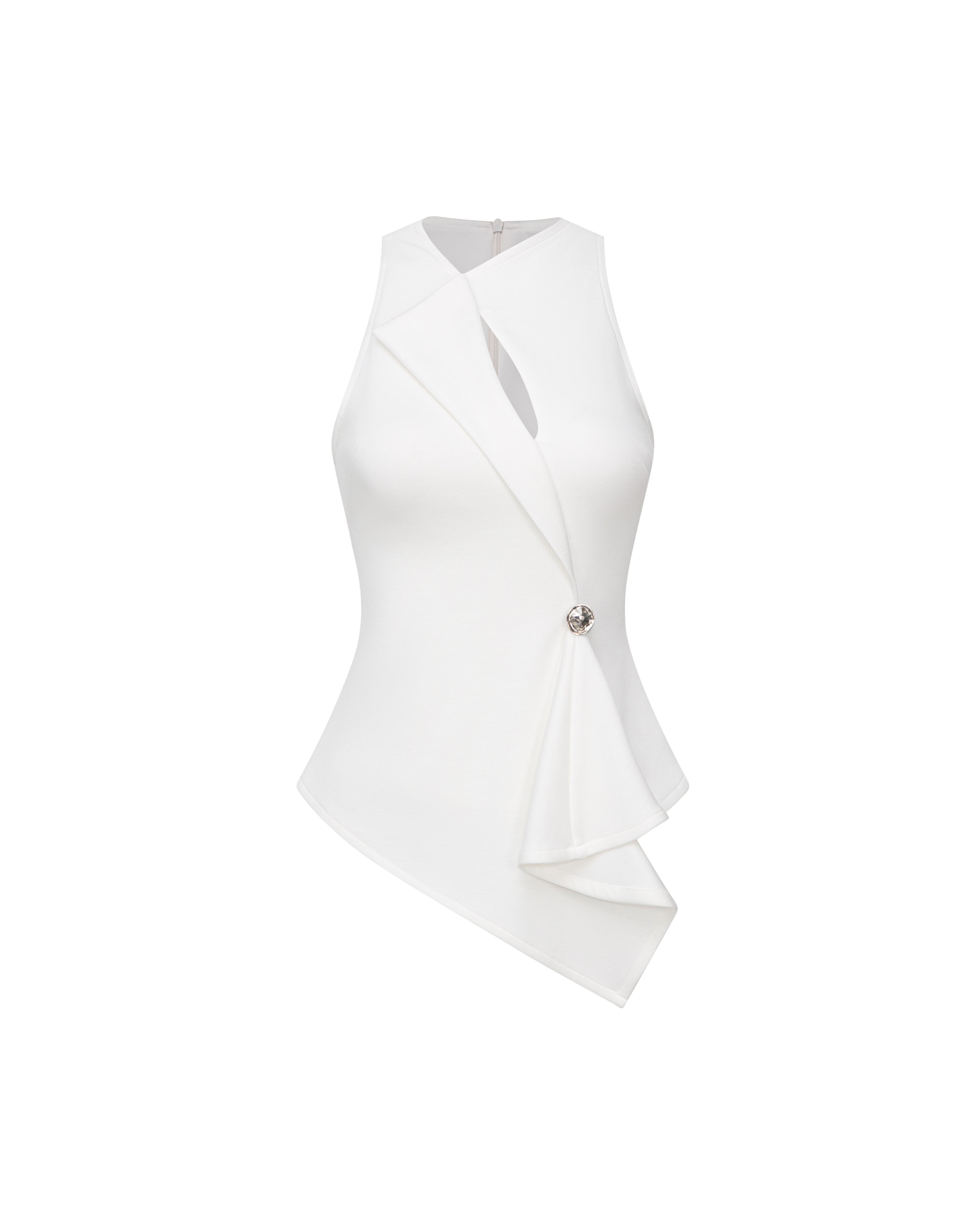 Asymmetric Cross-Neck Top