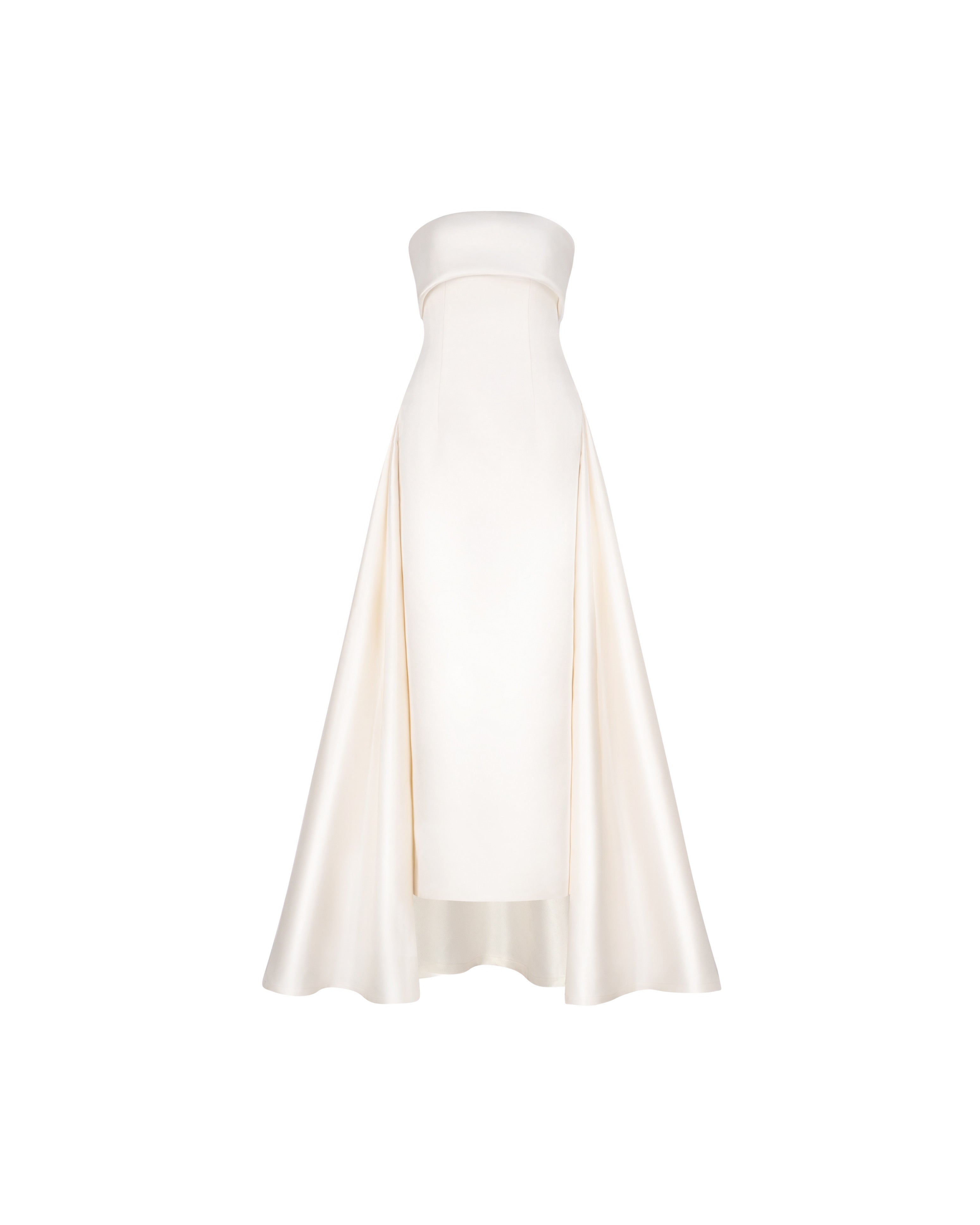 Vivienne Strapless Satin Cape Gown (Pre-Order 14 Days)