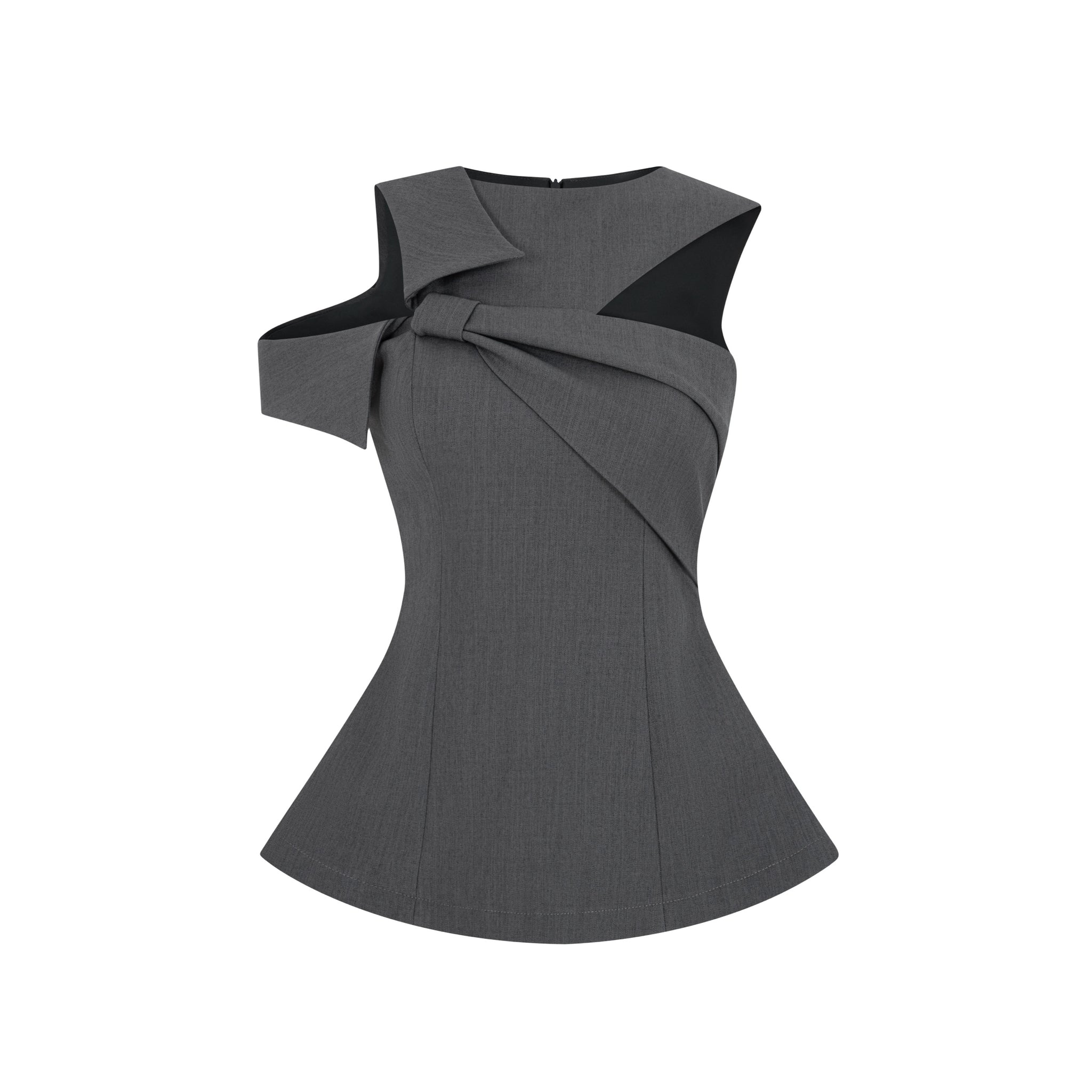 One-Shoulder Tie Peplum