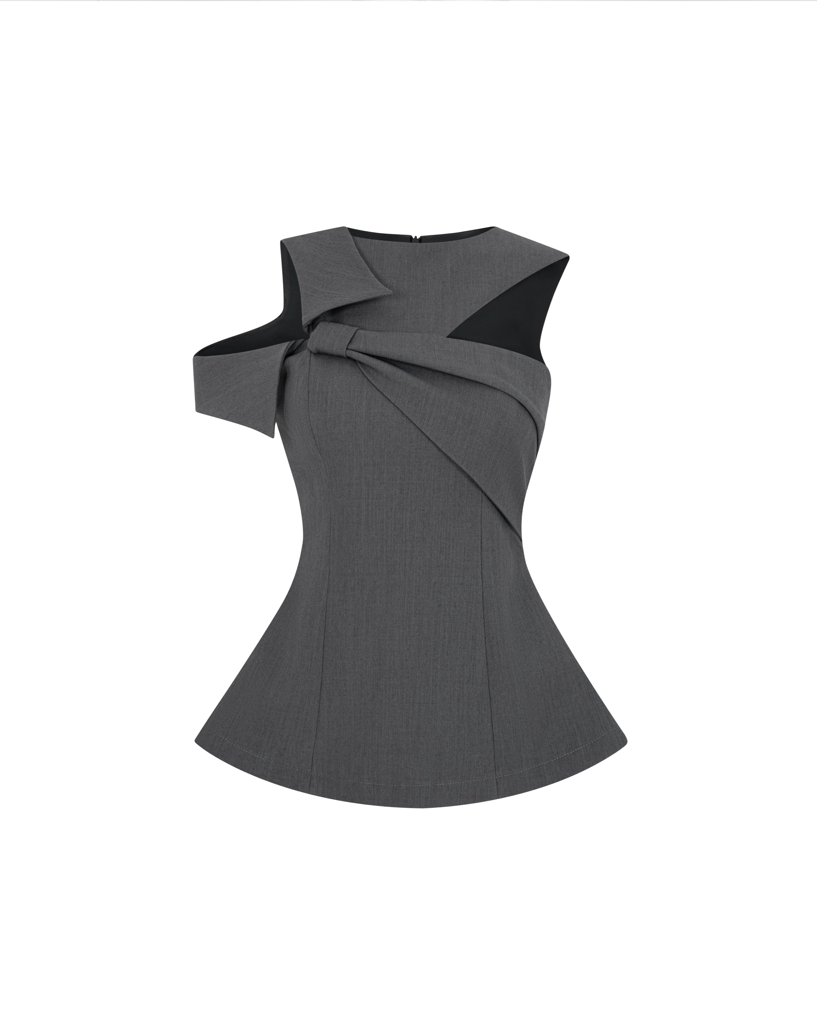 One-Shoulder Tie Peplum