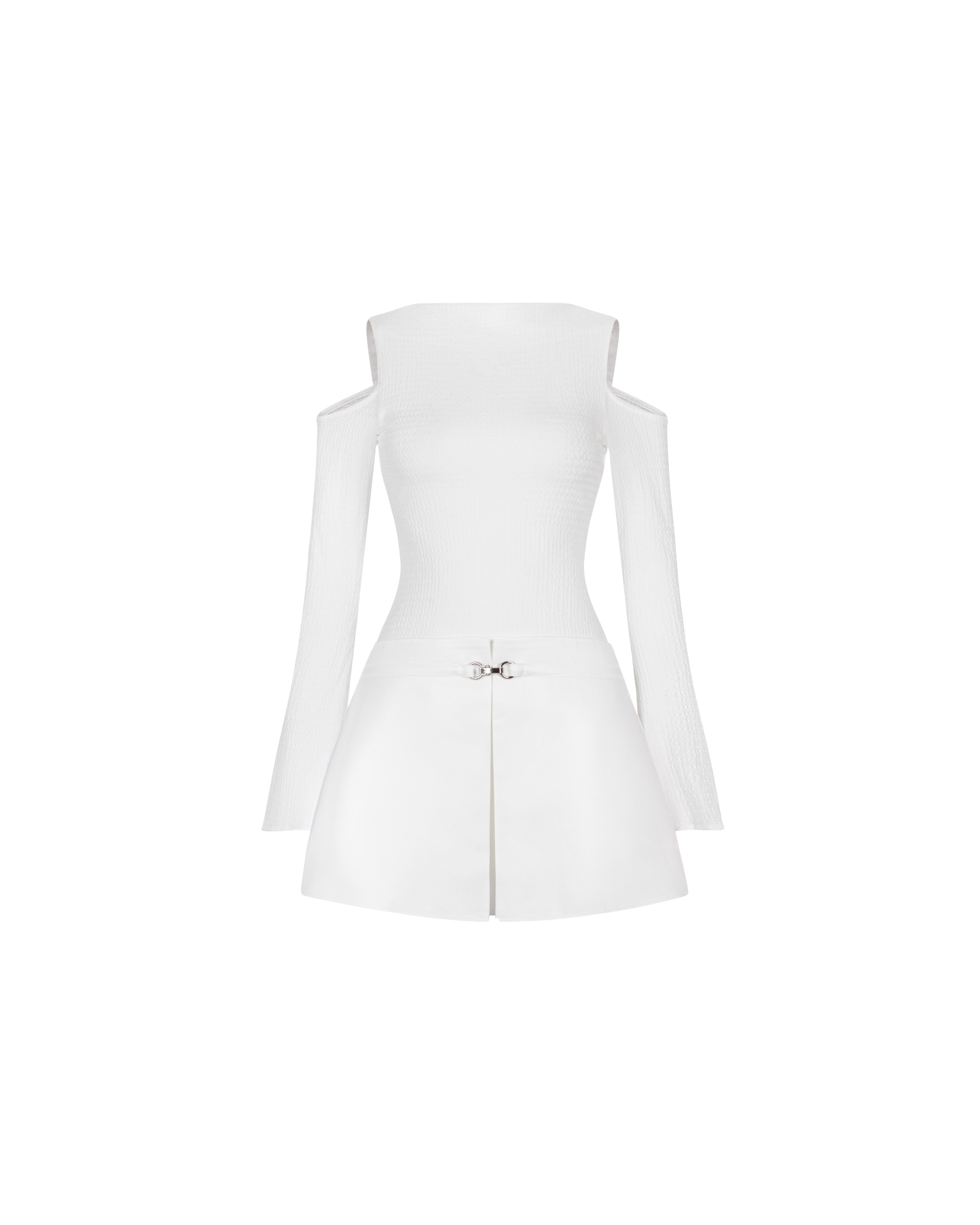 Cold Shoulder Pleated Dress
