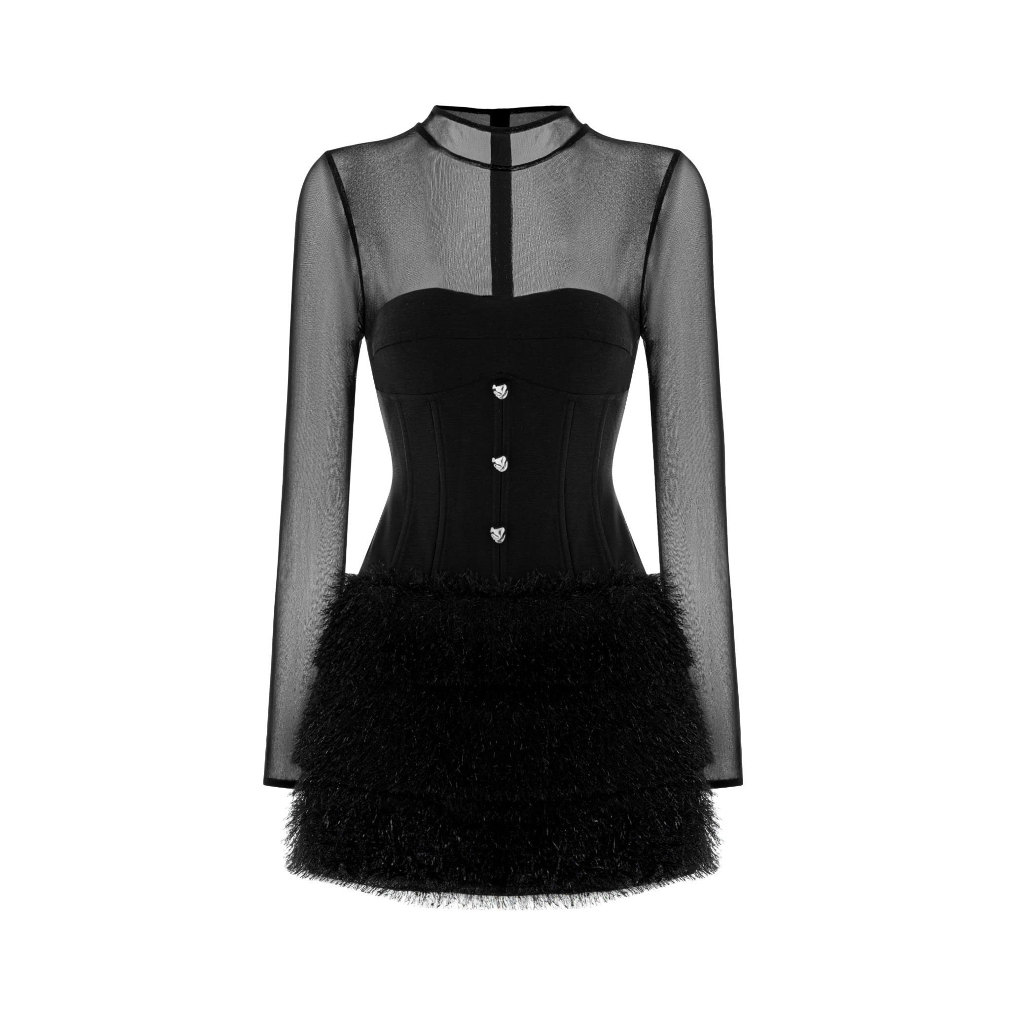 Black Shimmer Corset Dress