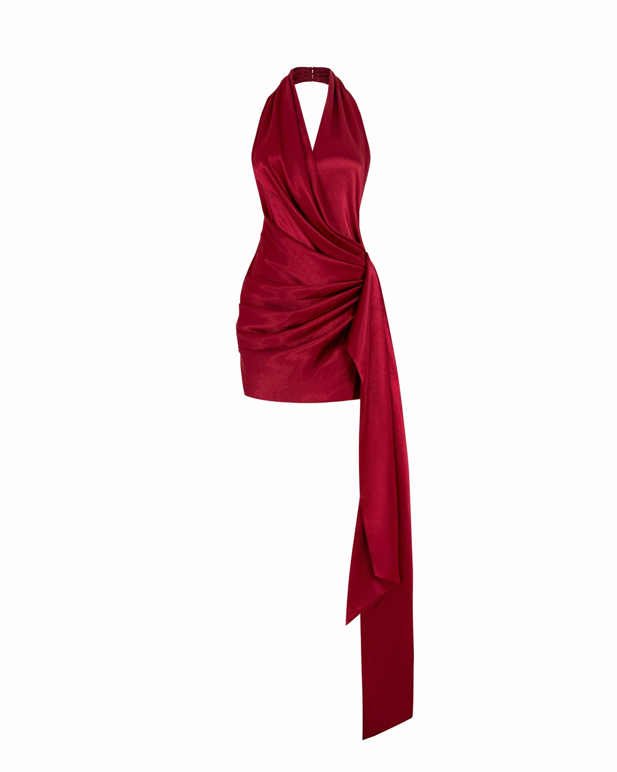 Silk Long Pleated Dress