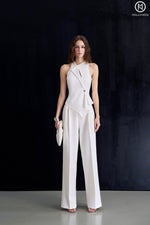 Load image into Gallery viewer, T-shirt with diagonal neck and hem
