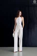 Load image into Gallery viewer, T-shirt with diagonal neck and hem
