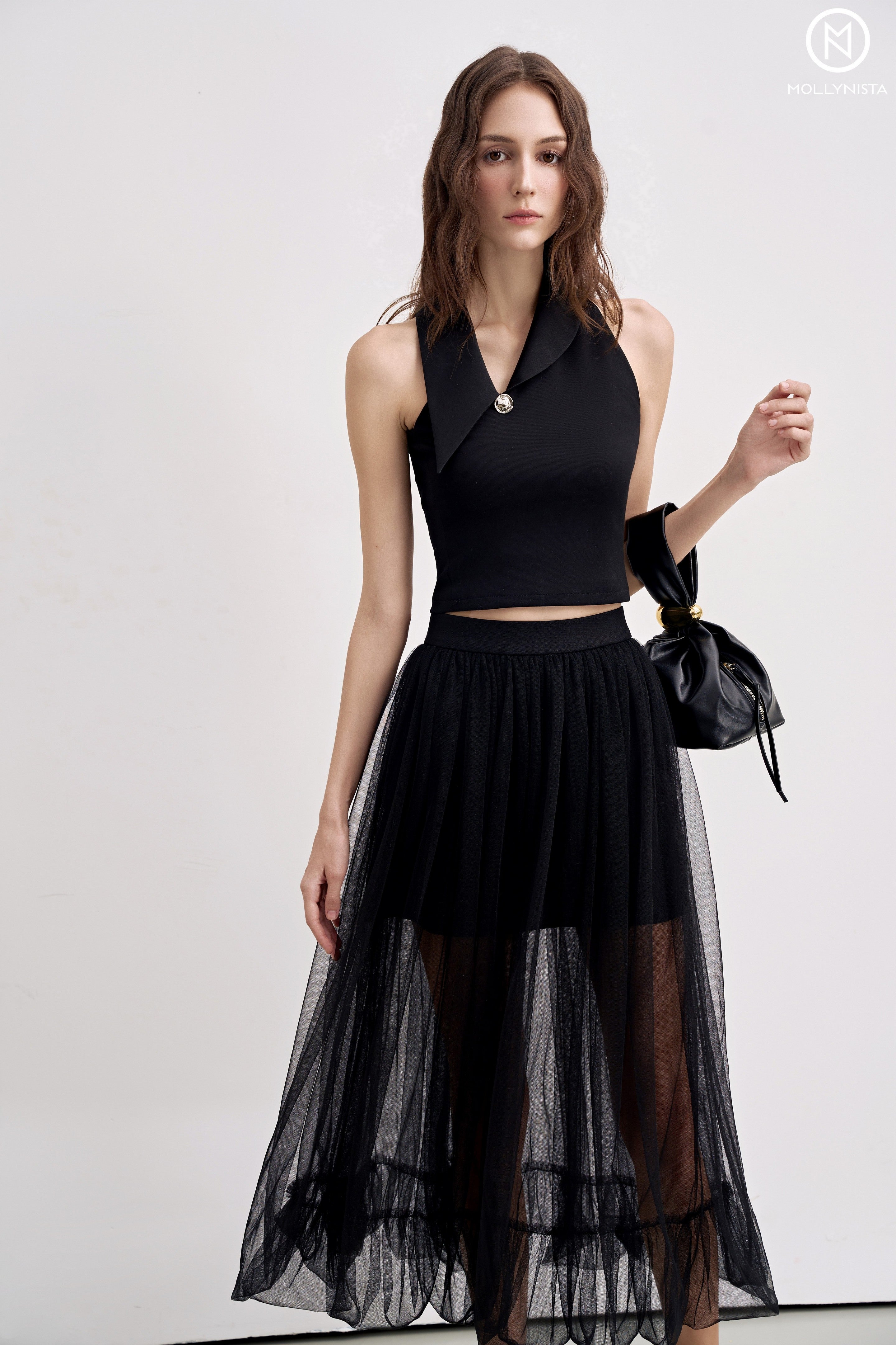Black Tulle Mushroom Skirt