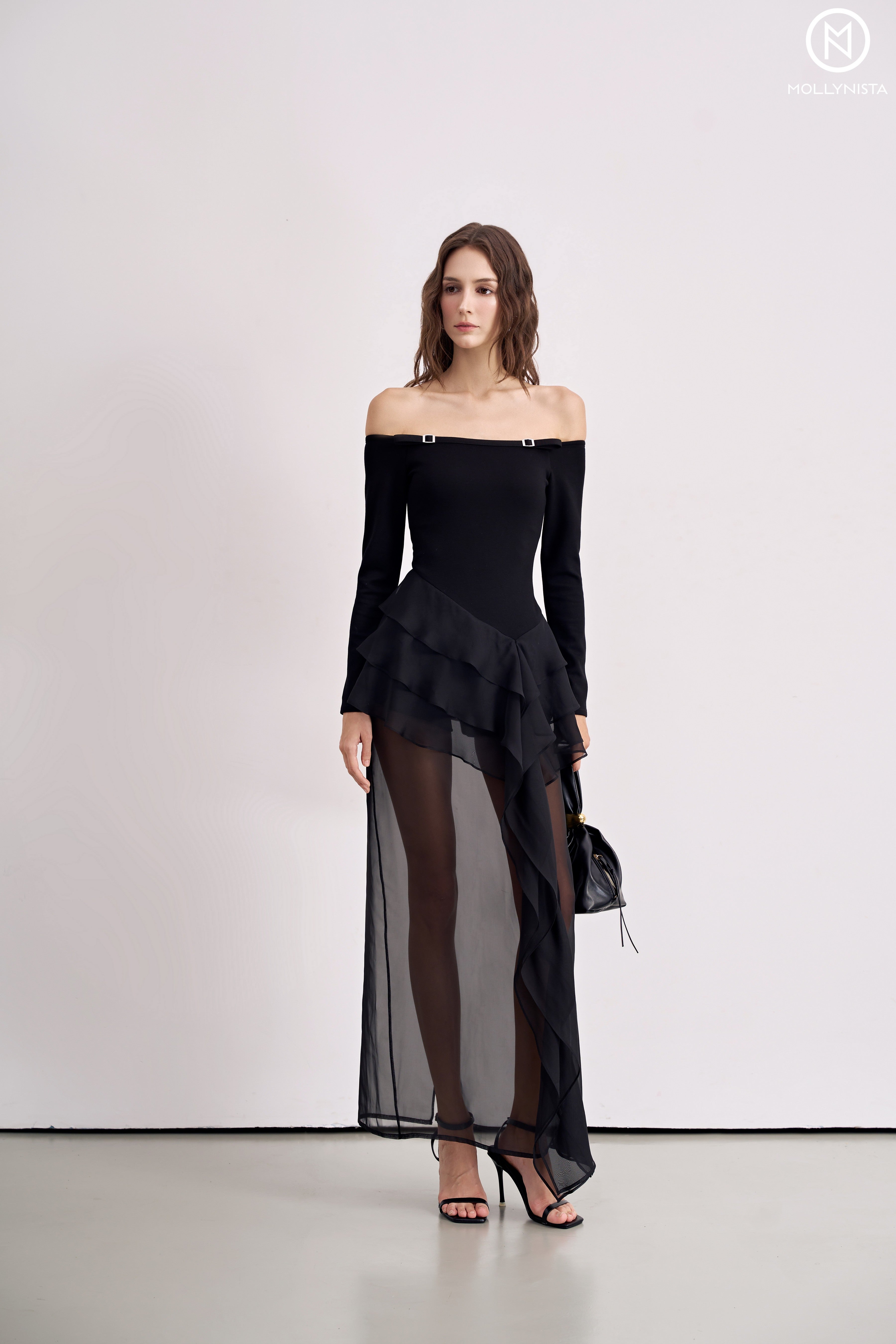Tulle Embrace Off-Shoulder Dress