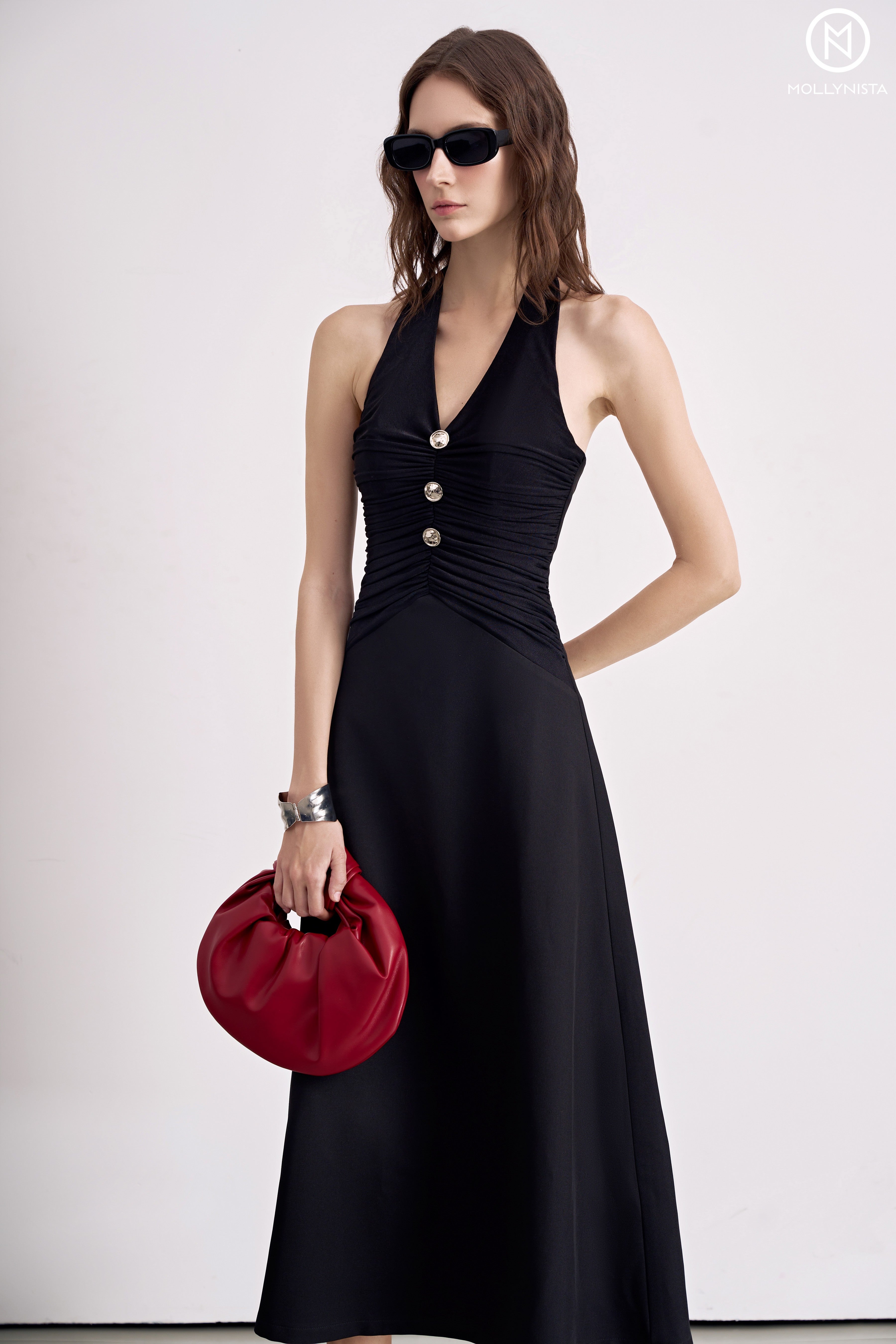 Vogue Buttoned Dress