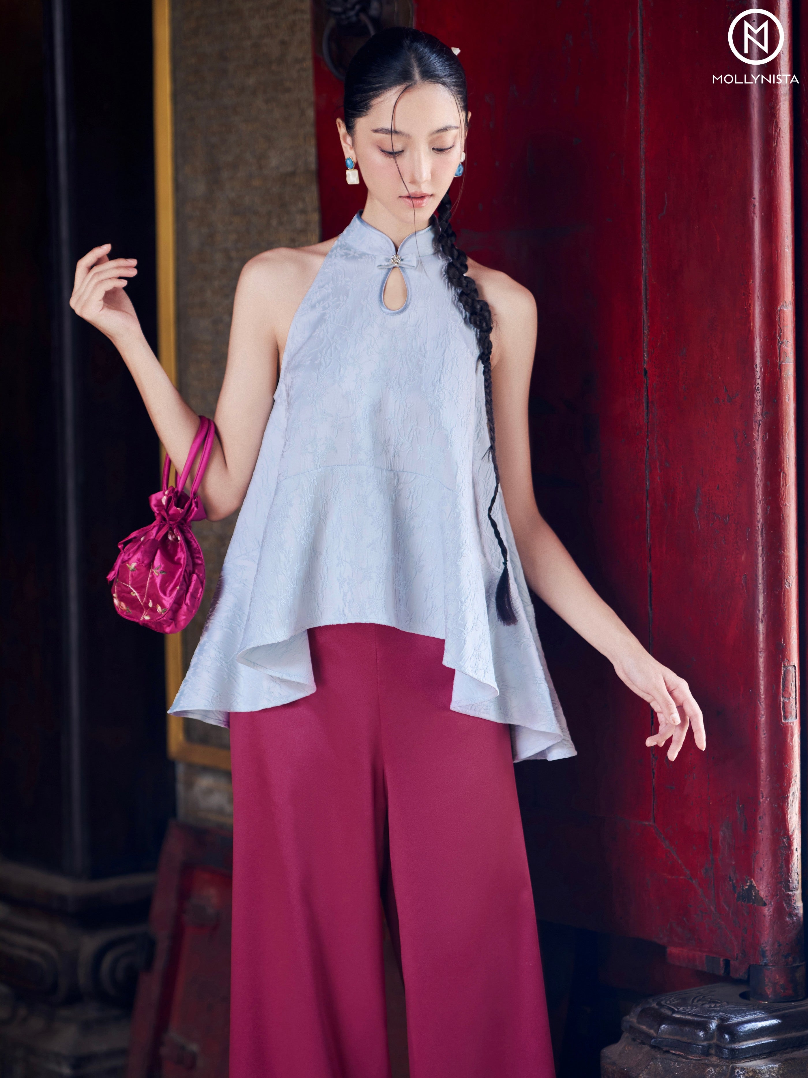 AO YEM TET 2025 MOLLYNISTA (FREE PANTS)