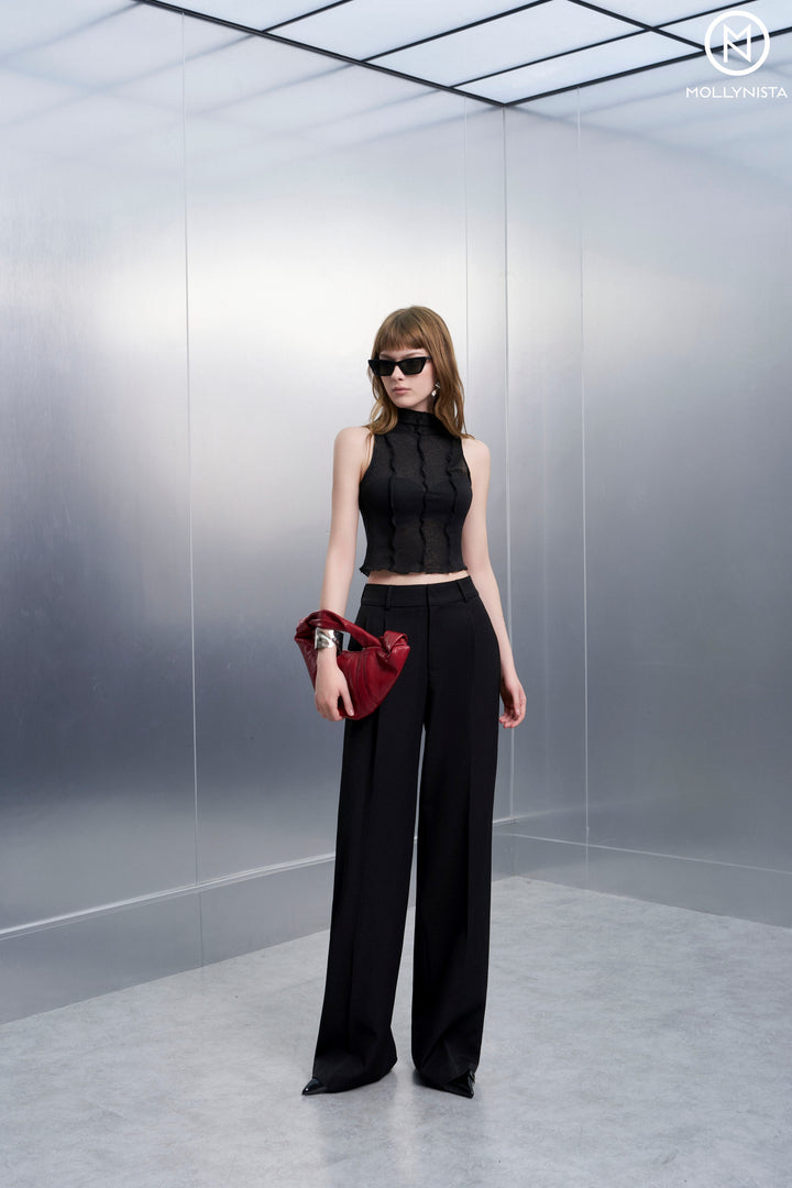 Basic straight leg trousers