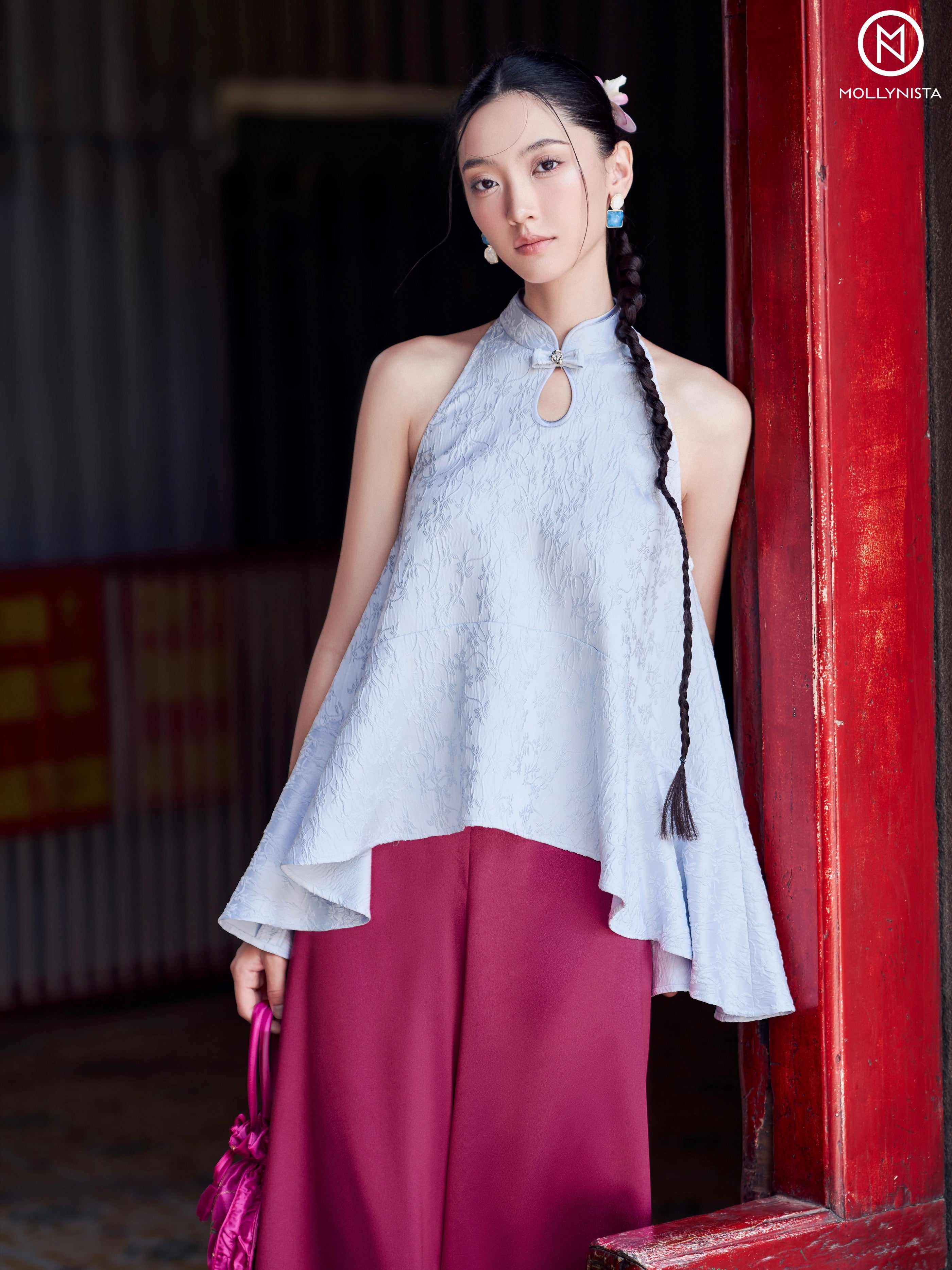 AO YEM TET 2025 MOLLYNISTA (FREE PANTS)