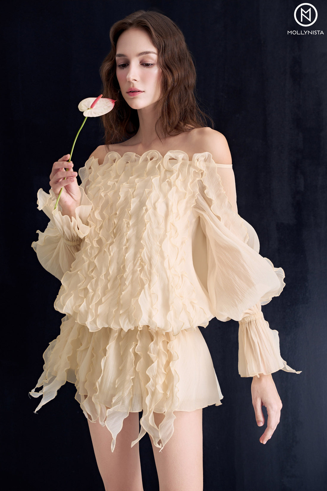 Silk Wave Flow Dress
