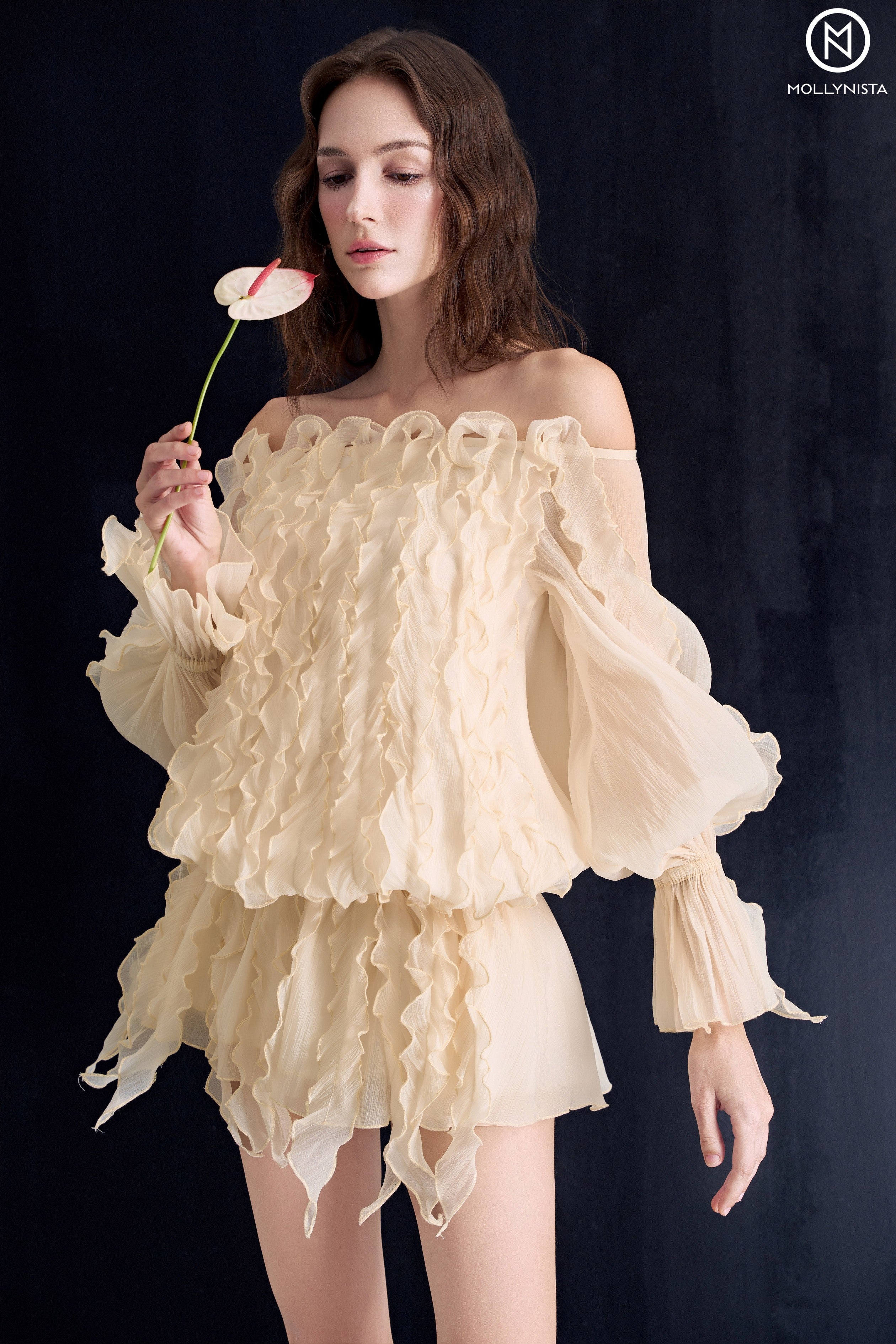 Silk Wave Flow Dress