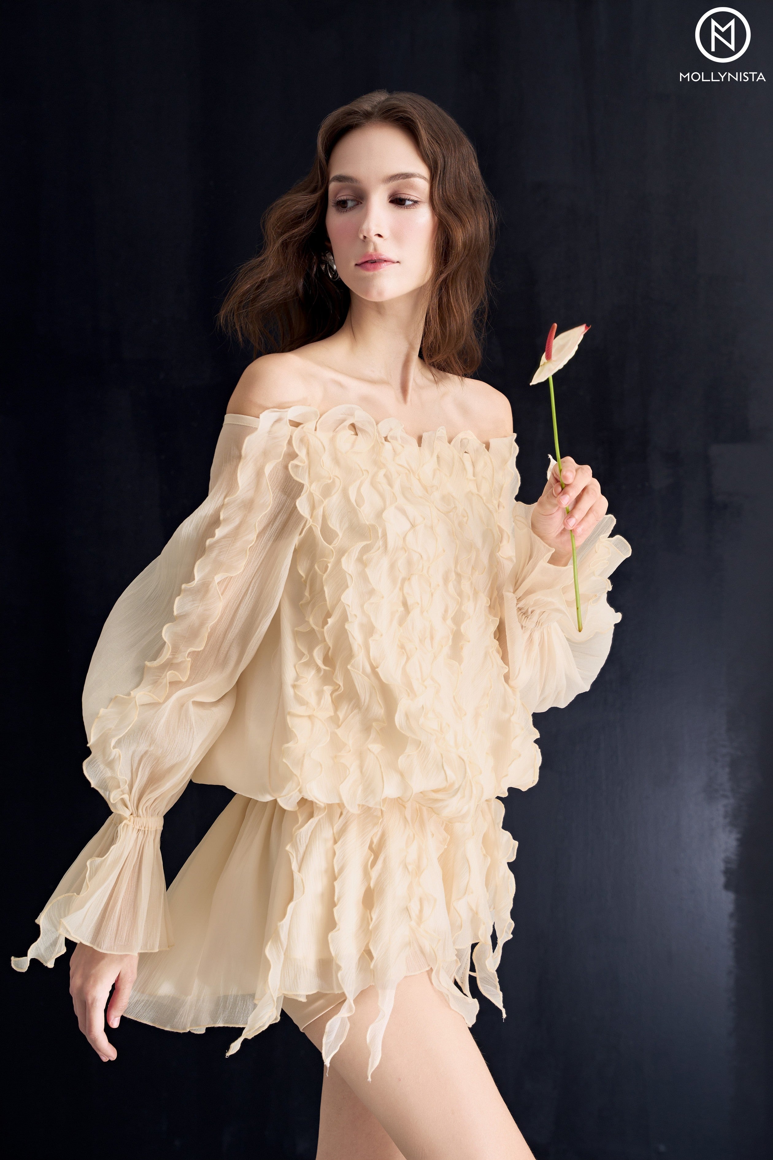 Silk Wave Flow Dress