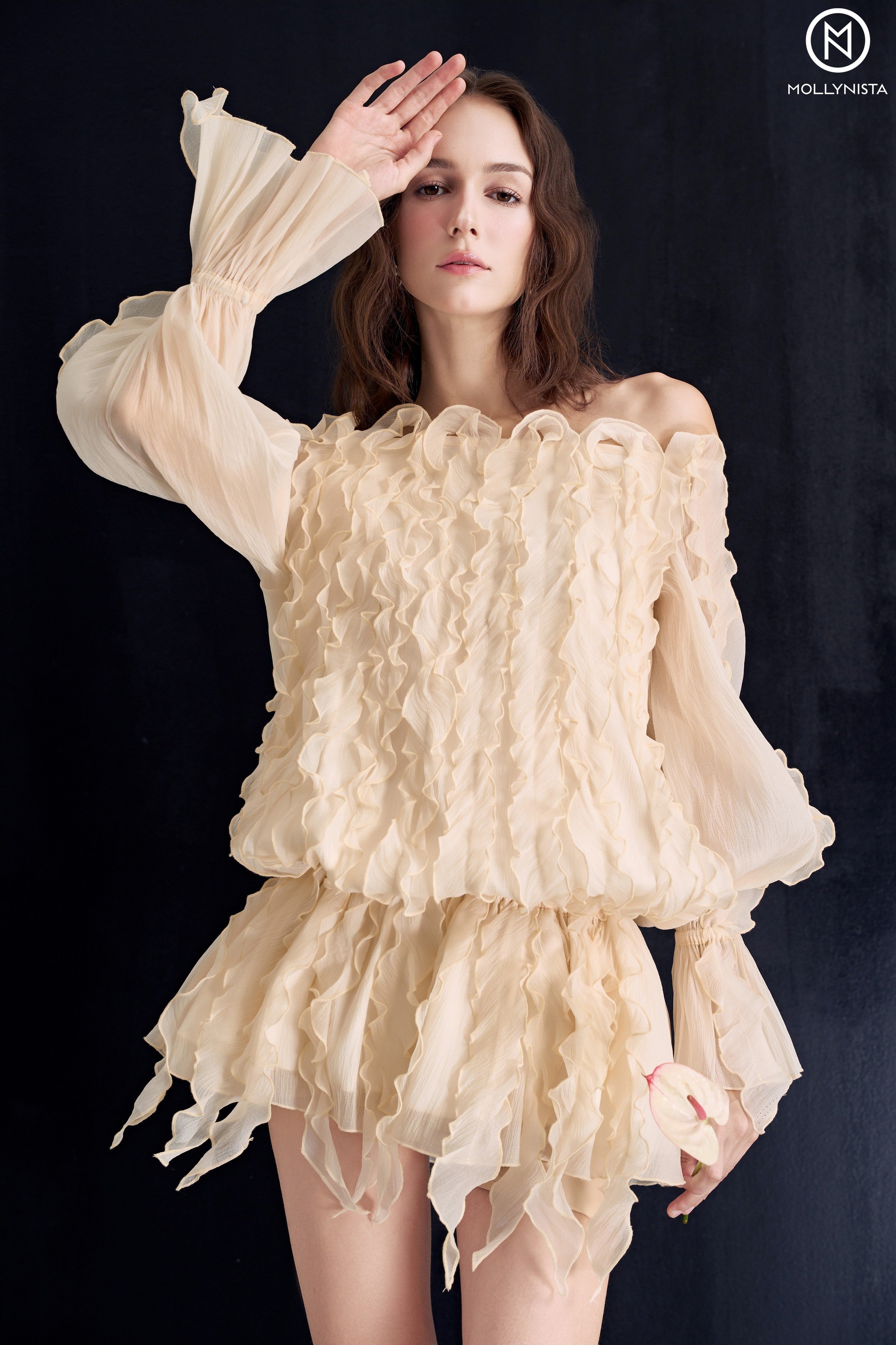 Silk Wave Flow Dress