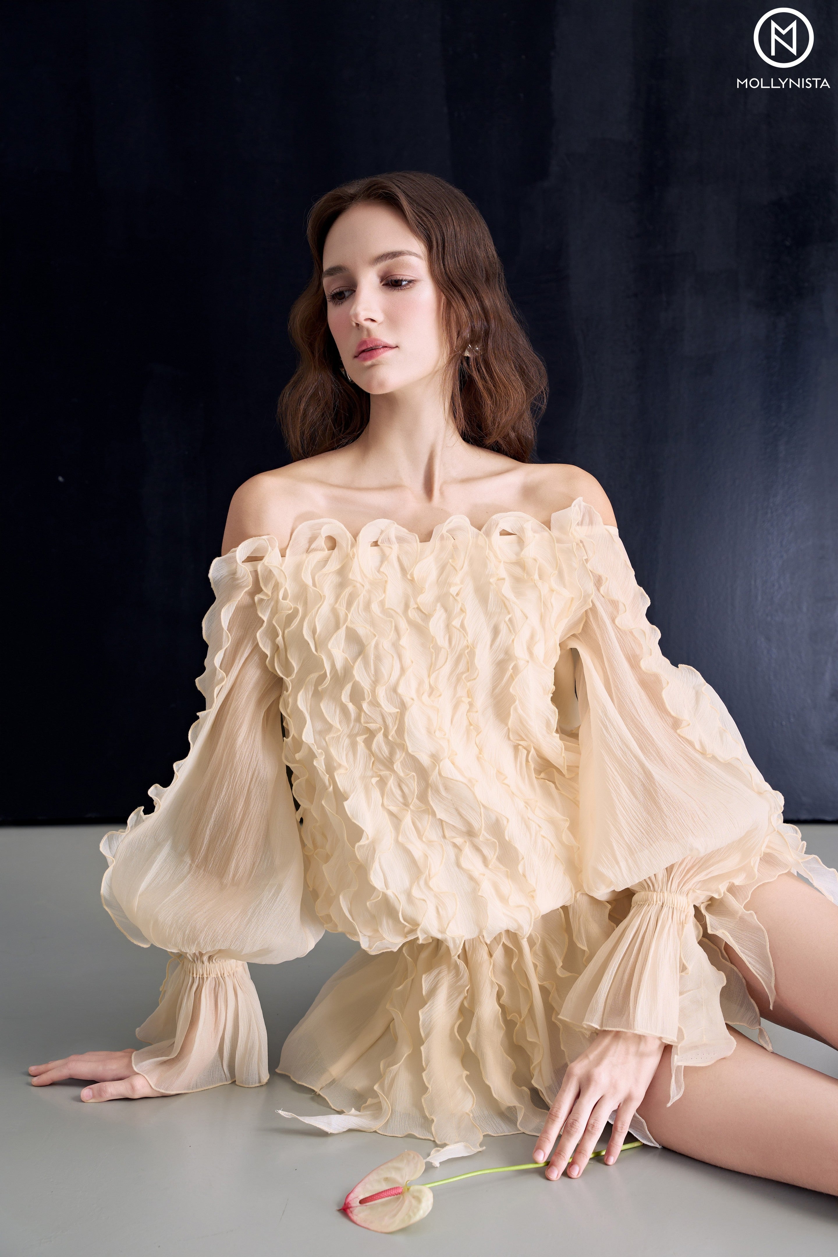 Silk Wave Flow Dress