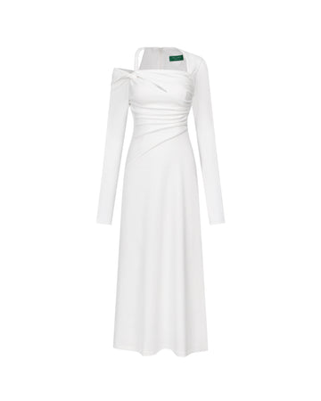 Ruffle Shoulder Dress