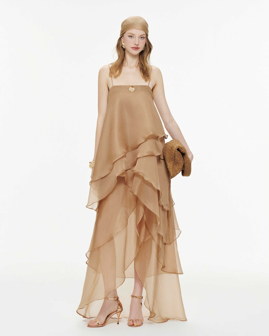 Asymmetric Layered Organza Dress