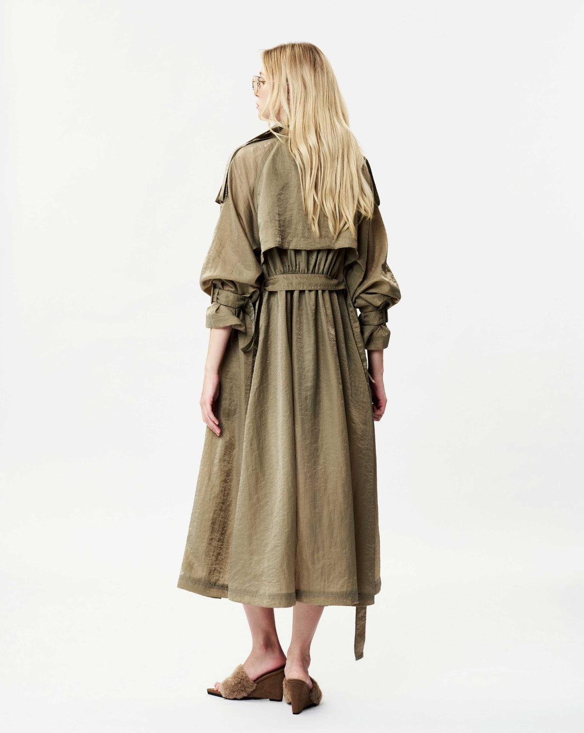 (PRE-ORDER) Nylon High-Neck Trench Coat