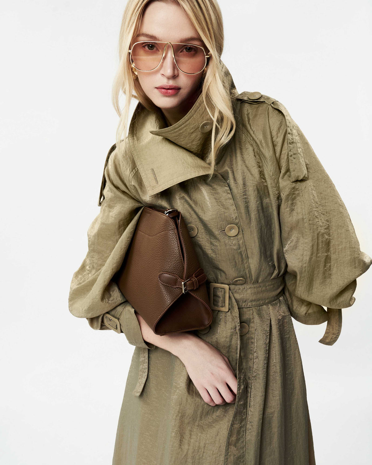 (PRE-ORDER) Nylon High-Neck Trench Coat
